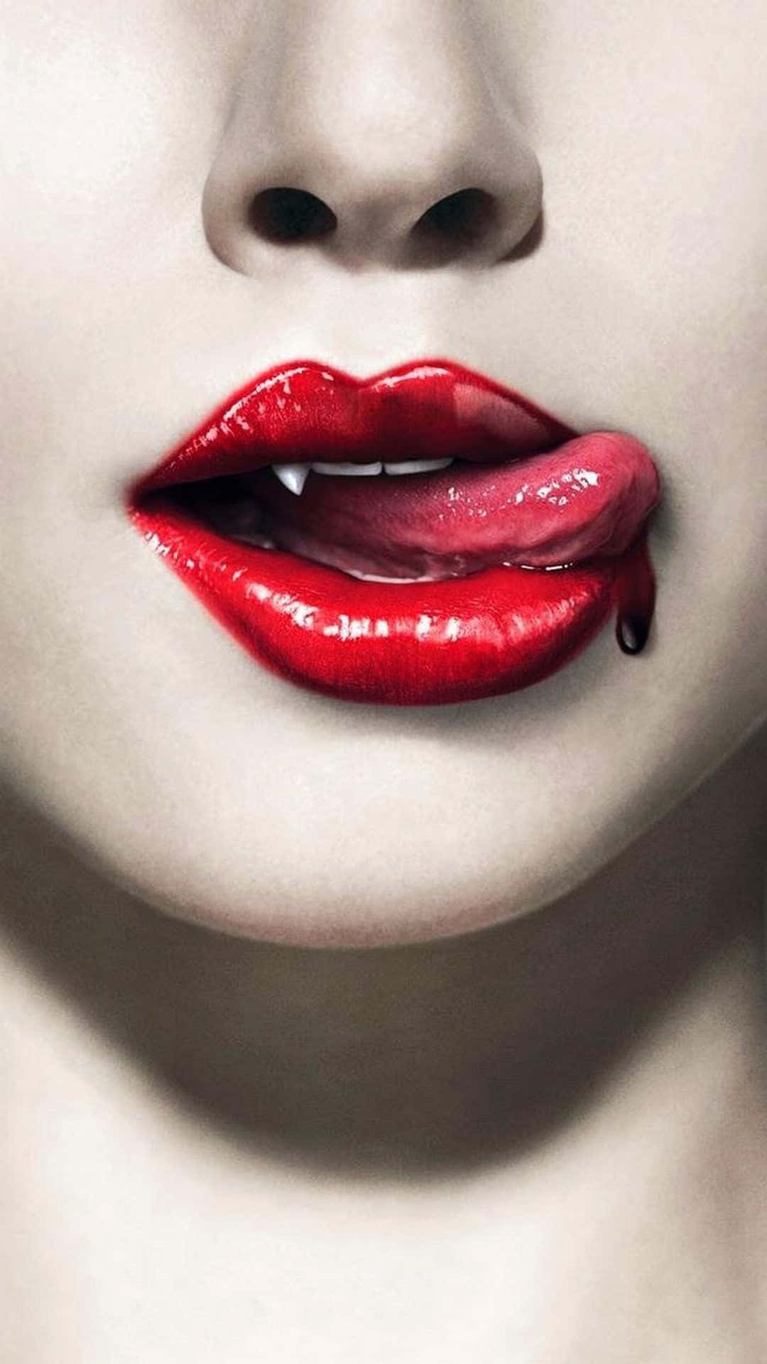 Bold And Beautiful Red Lips Background