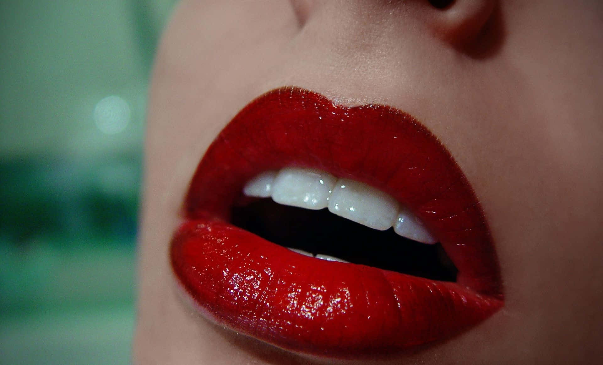 Bold And Beautiful Red Lips Background