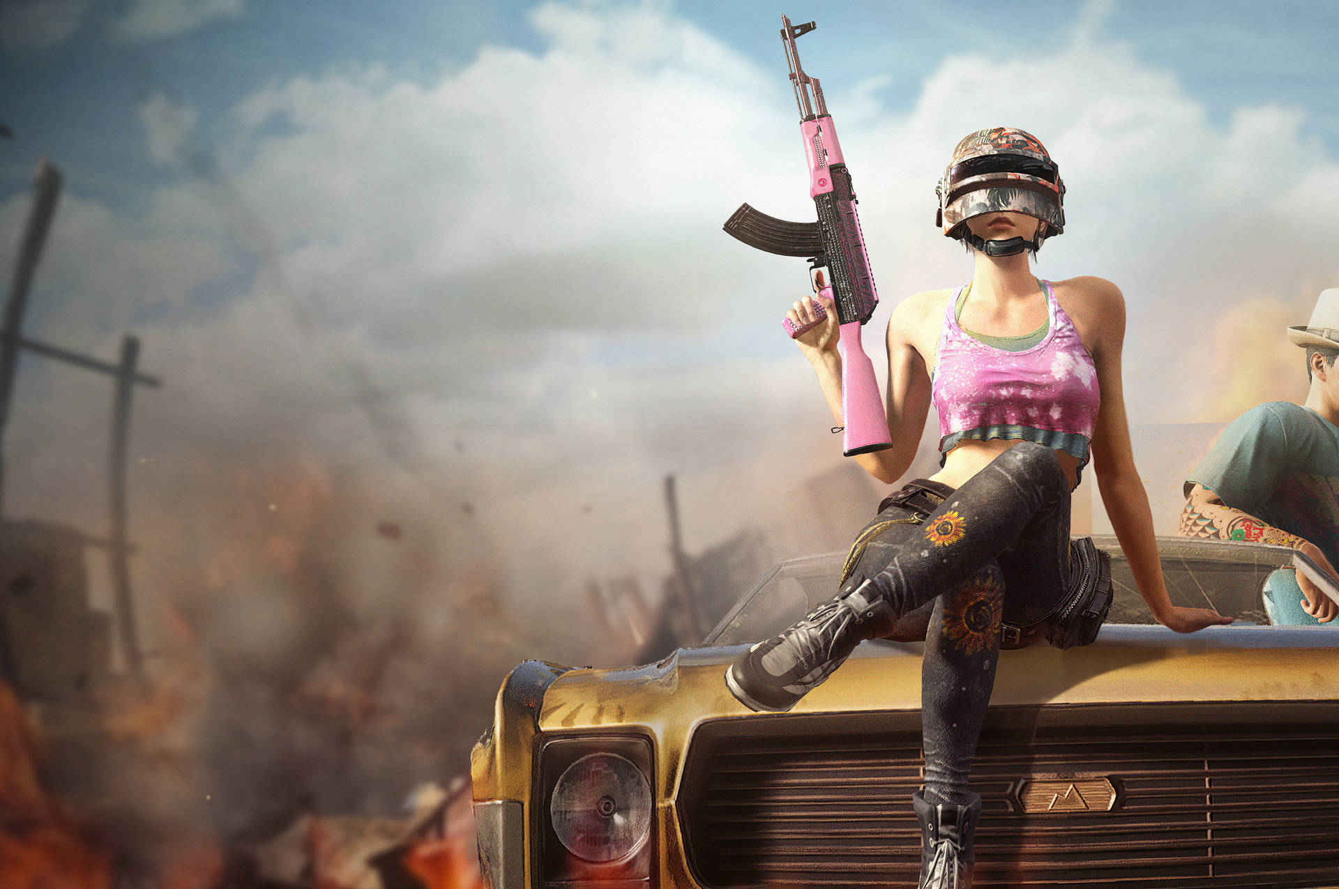 Bold And Fearless – Thrilling Action With Pubg Lite Character Background