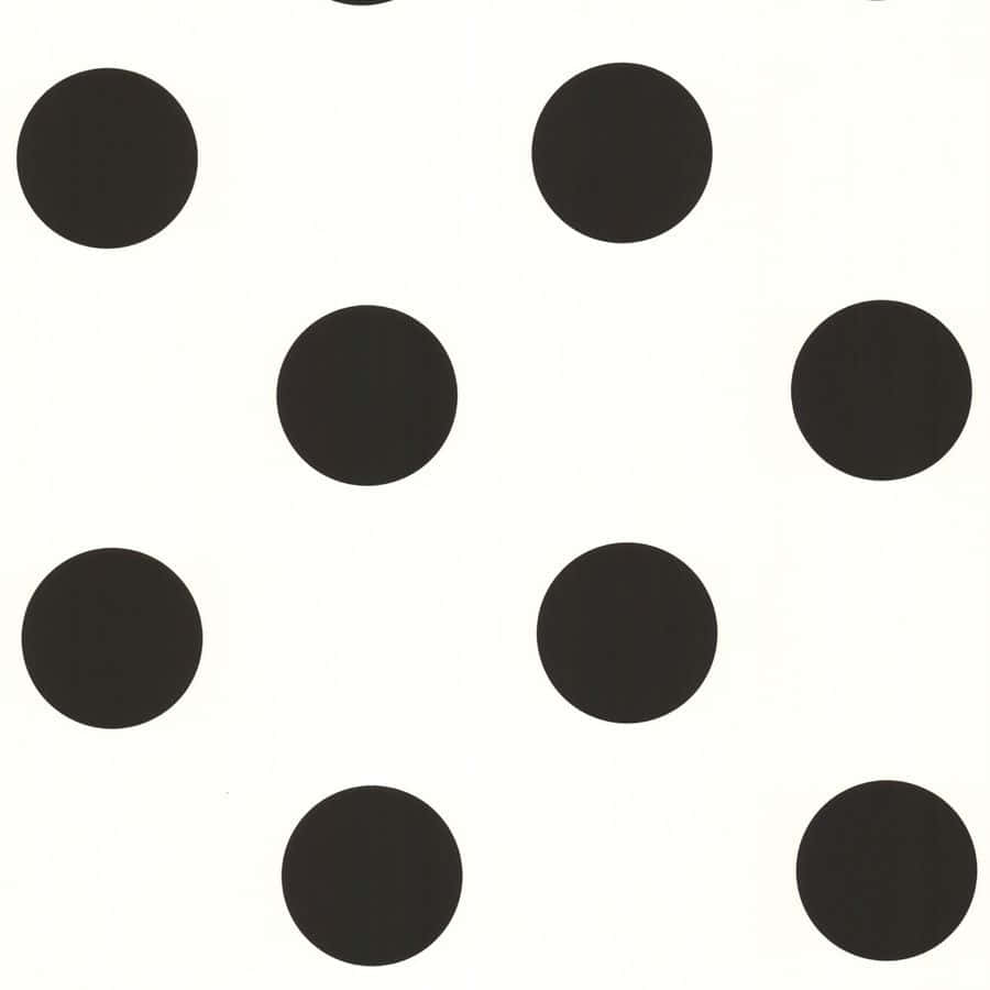 Bold And Sophisticated Black And White Polka Dots Background
