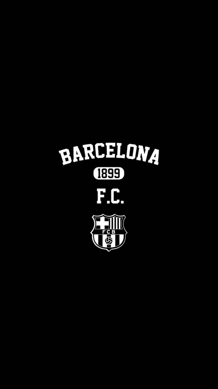 Bold Black White Barcelona Fc Background
