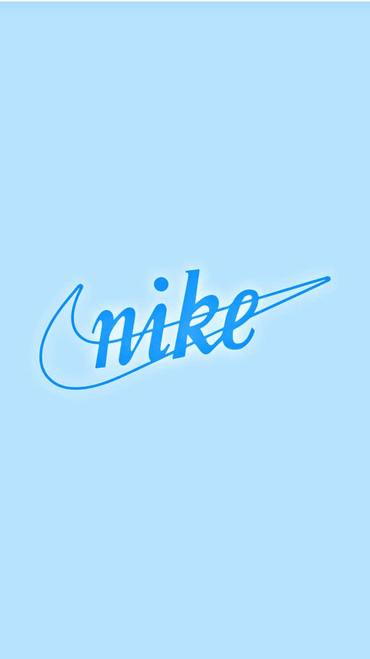 Bold Blue Nike Sneaker On A Blue Background Background