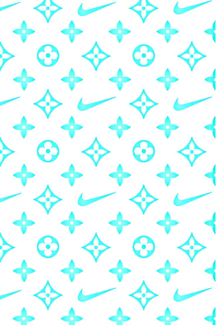 Bold Blue Nike Sneakers Background