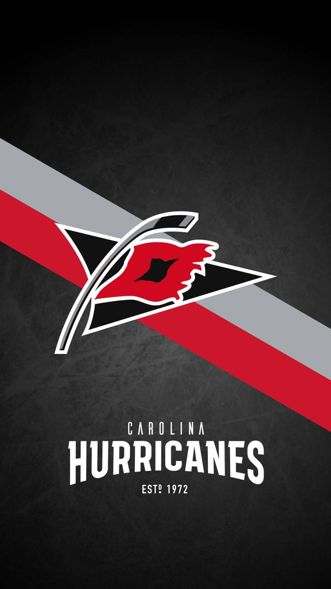 Bold Carolina Hurricanes Logo Over A Diagonal Line