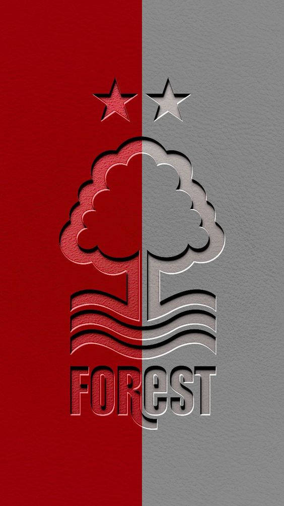 Bold Dual-tone Representation Of Nottingham Forest Fc Emblem Background