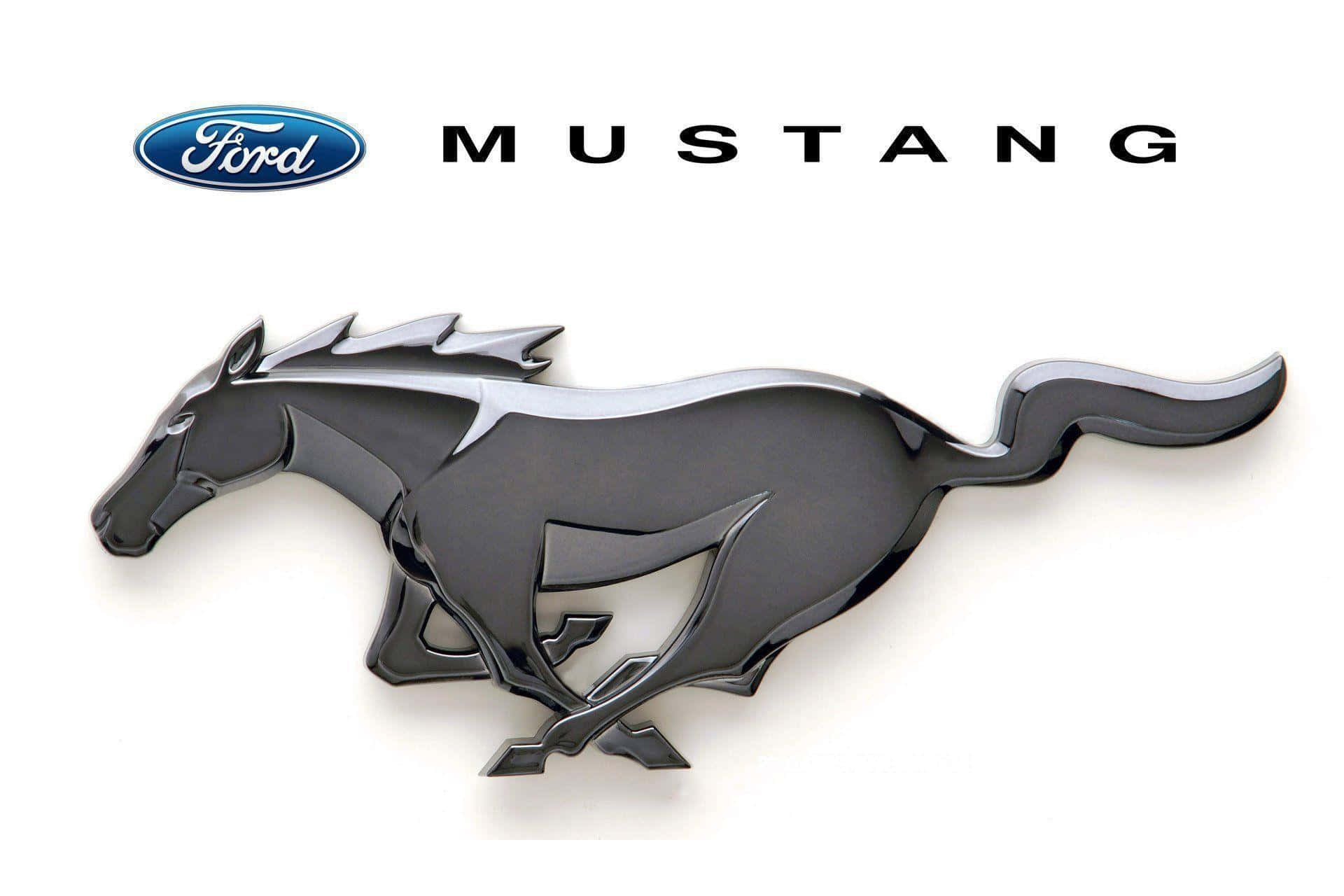Bold Ford Logo On Sleek Black Background Background