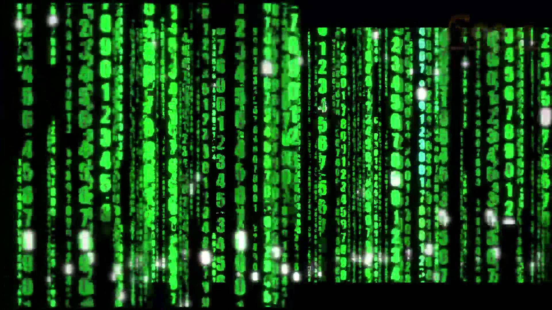 Bold Neon Green Matrix Background