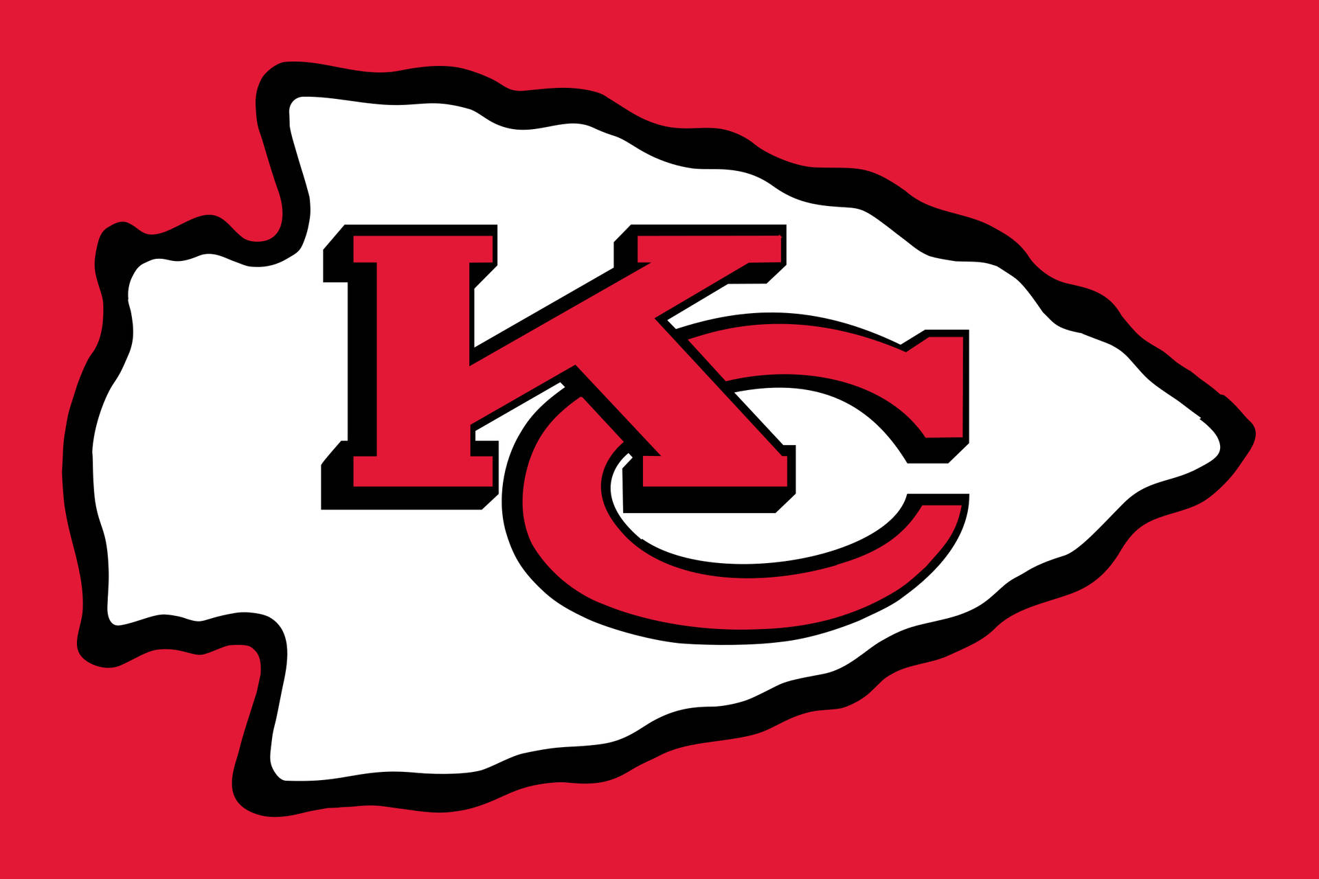 Bold Red And Gold Logo Of Kansas City Chiefs Background