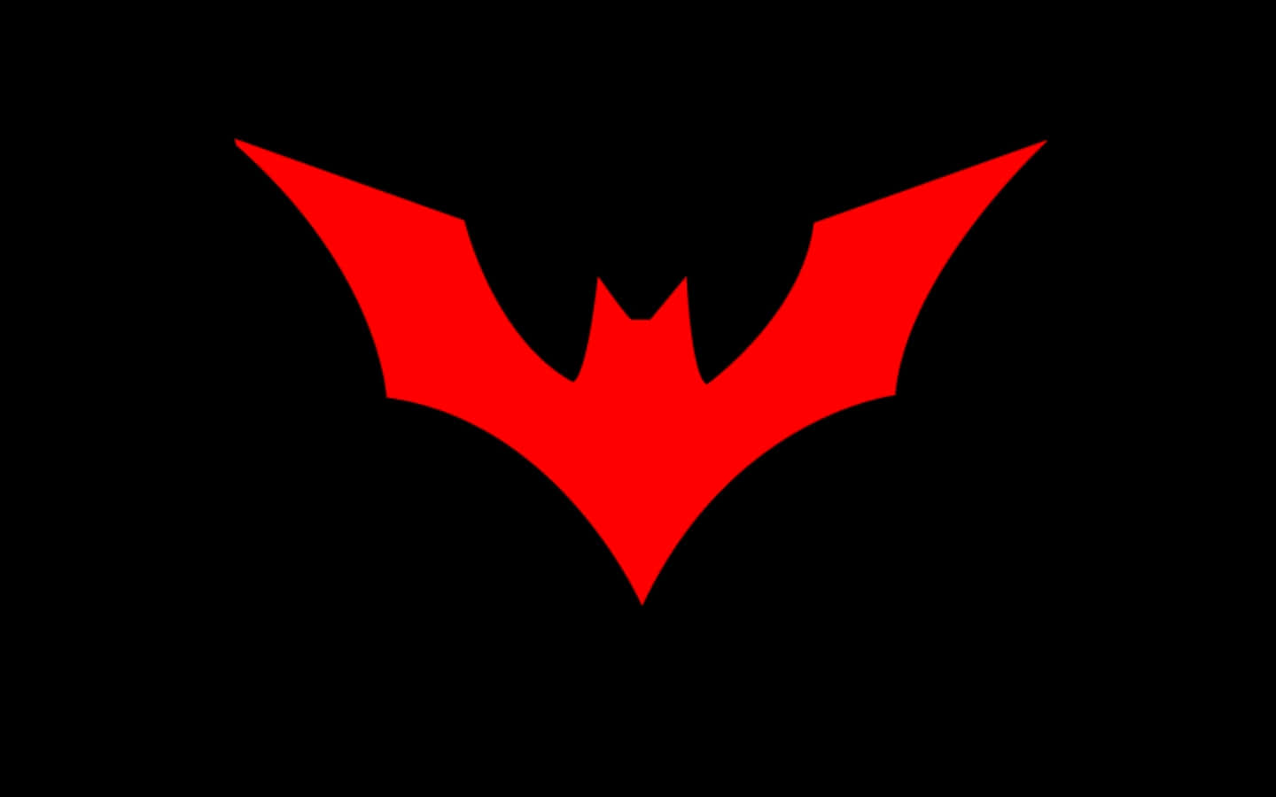 Bold Red Batman Logo On White Background Background