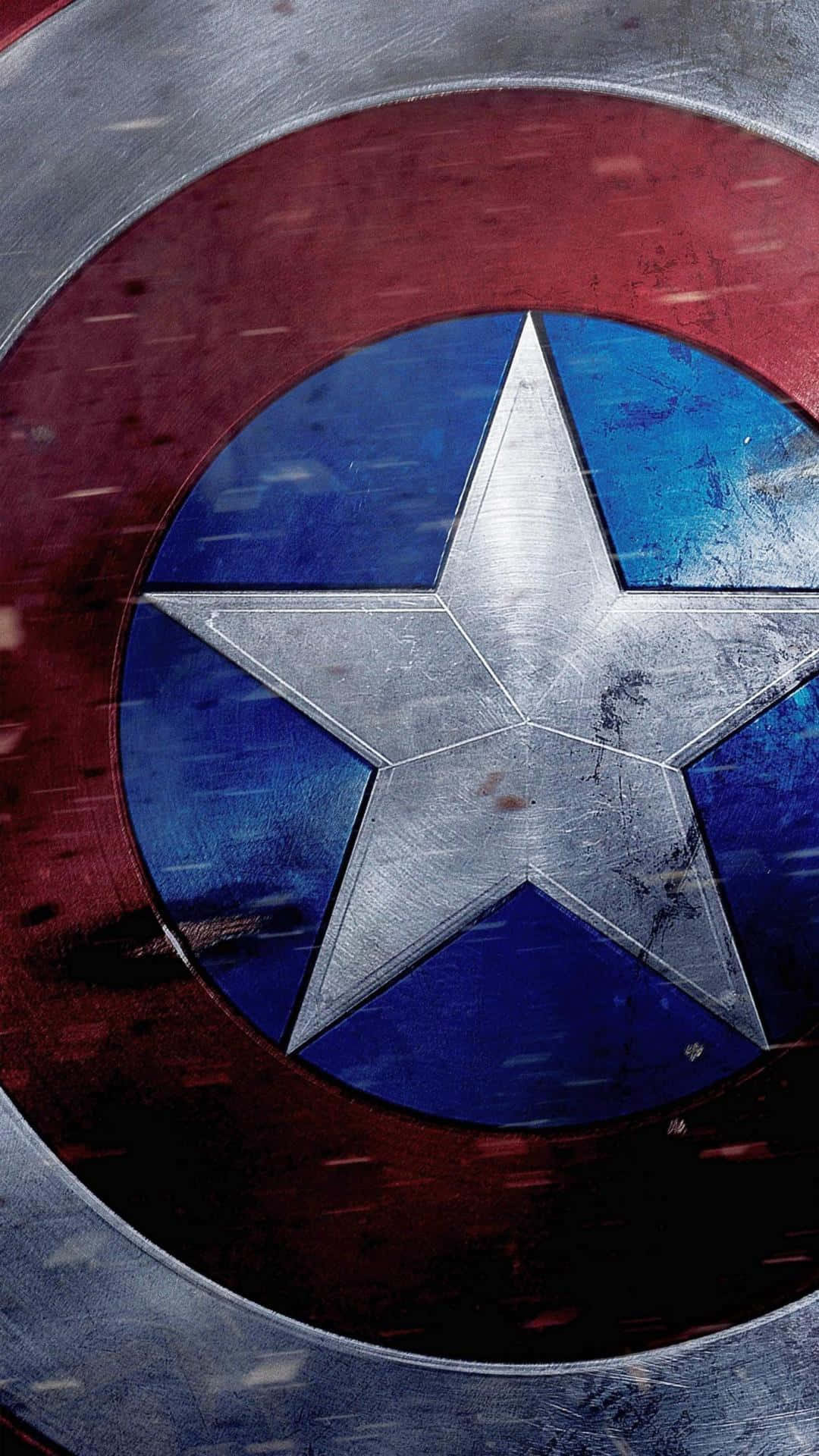 Bold Red, White And Blue Captain America Logo Wallpaper Background