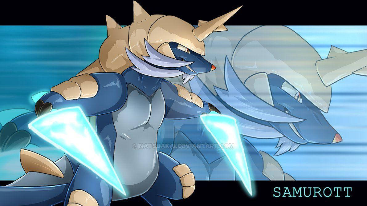 Bold Samurott Stands Ready For Battle Background