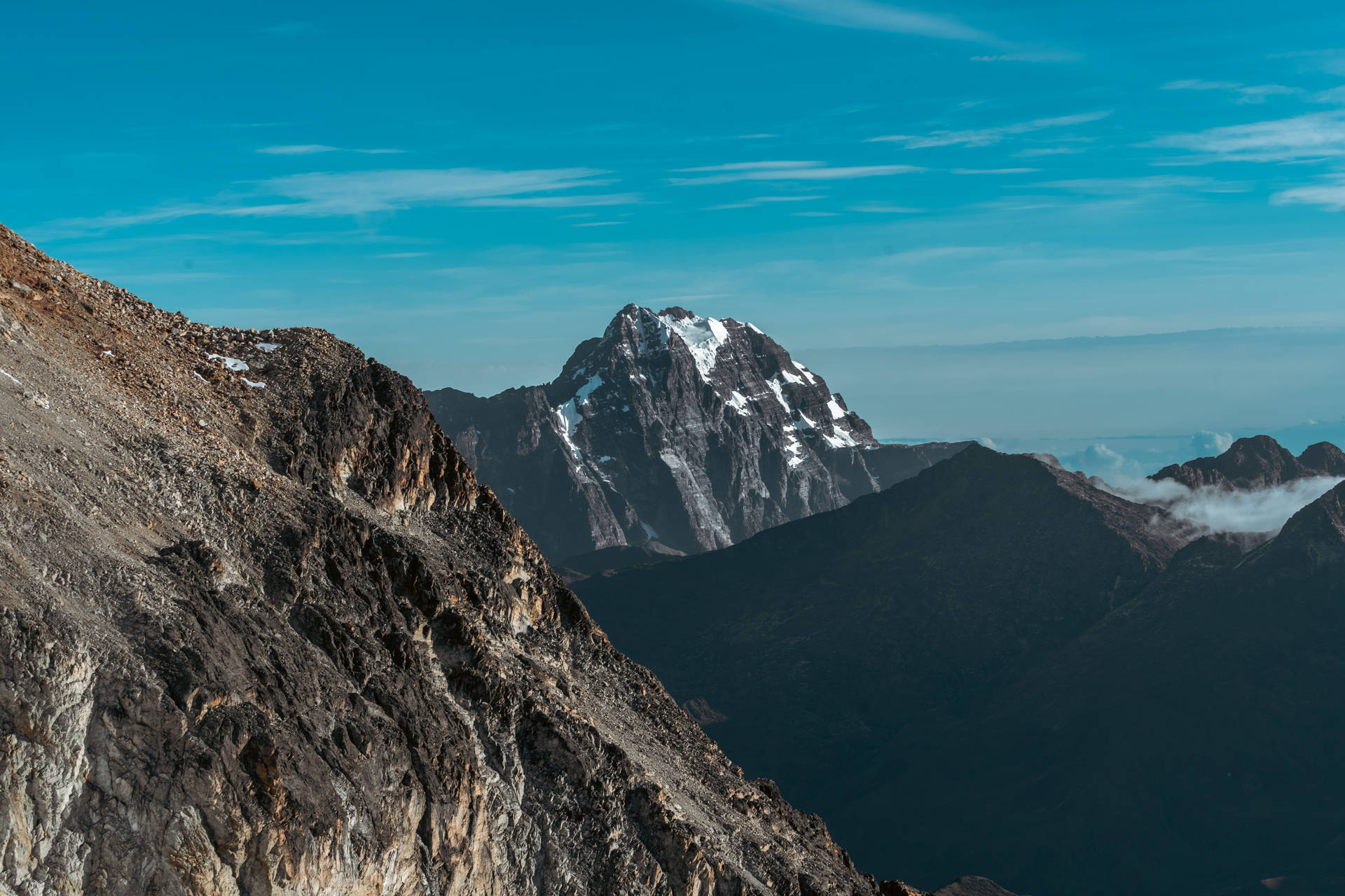 Bolivia Huayna Potosi Mountain Peak Background