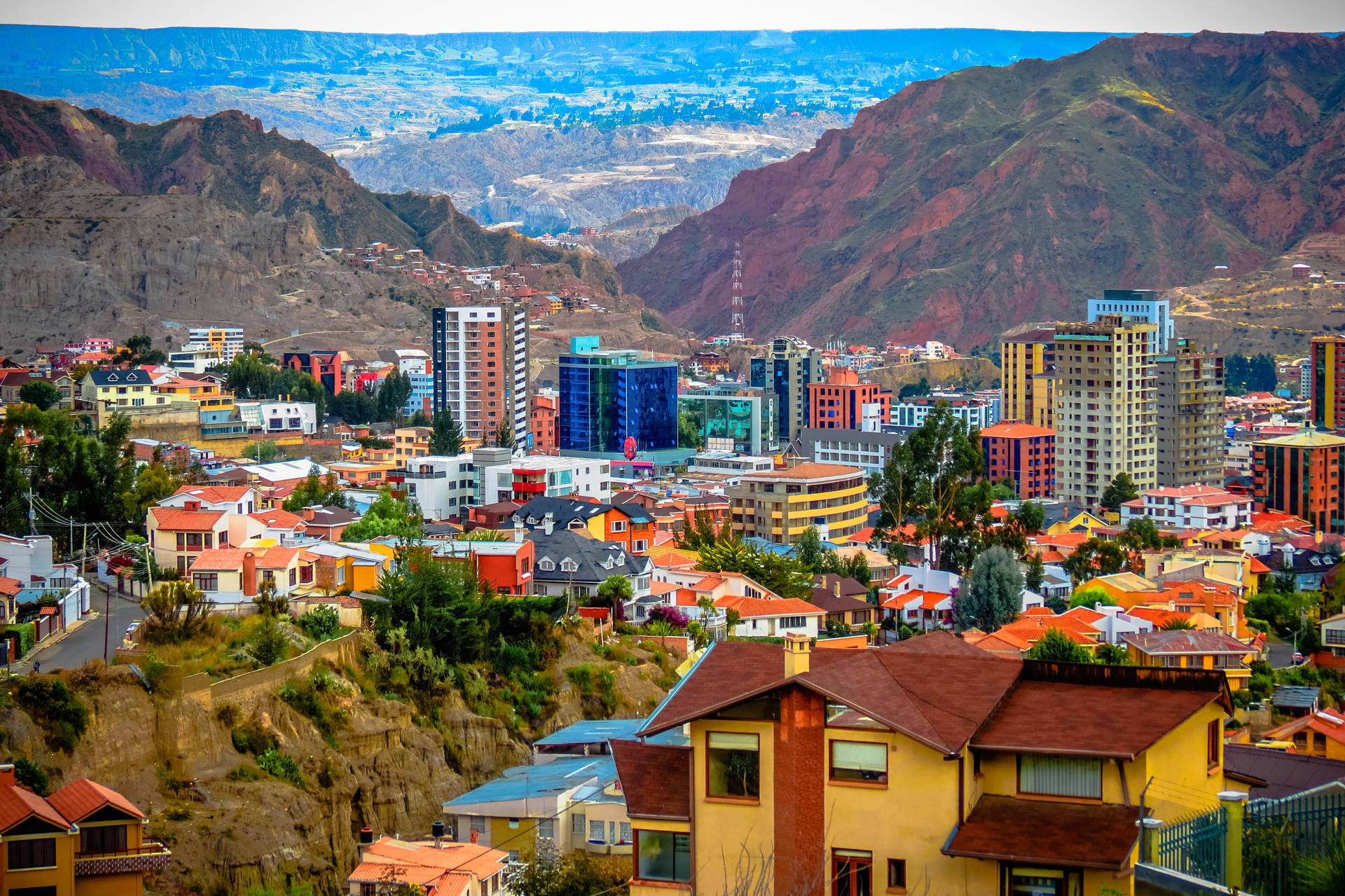 Bolivia La Paz City Background