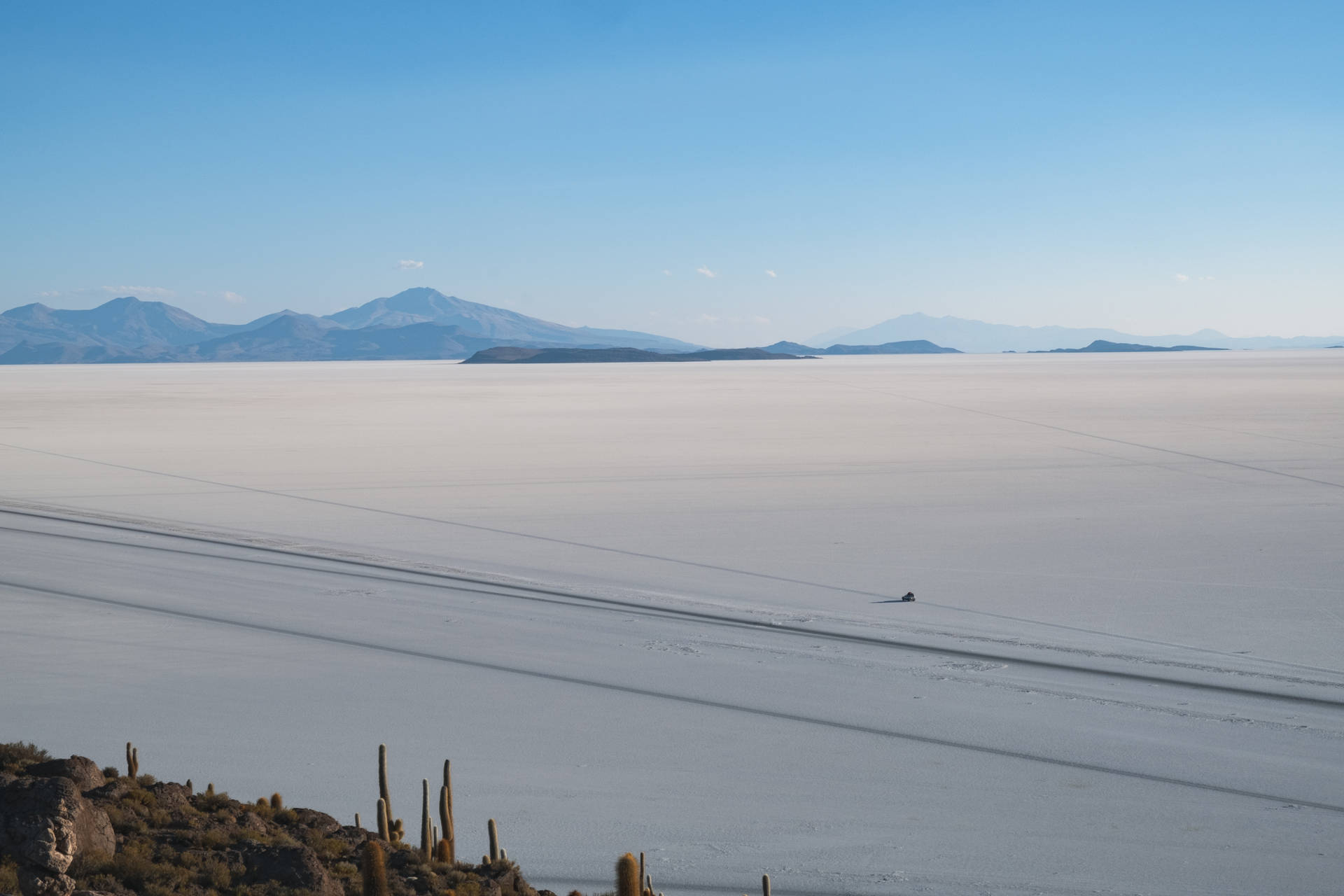 Bolivia Salar De Uyuni White Plains Background