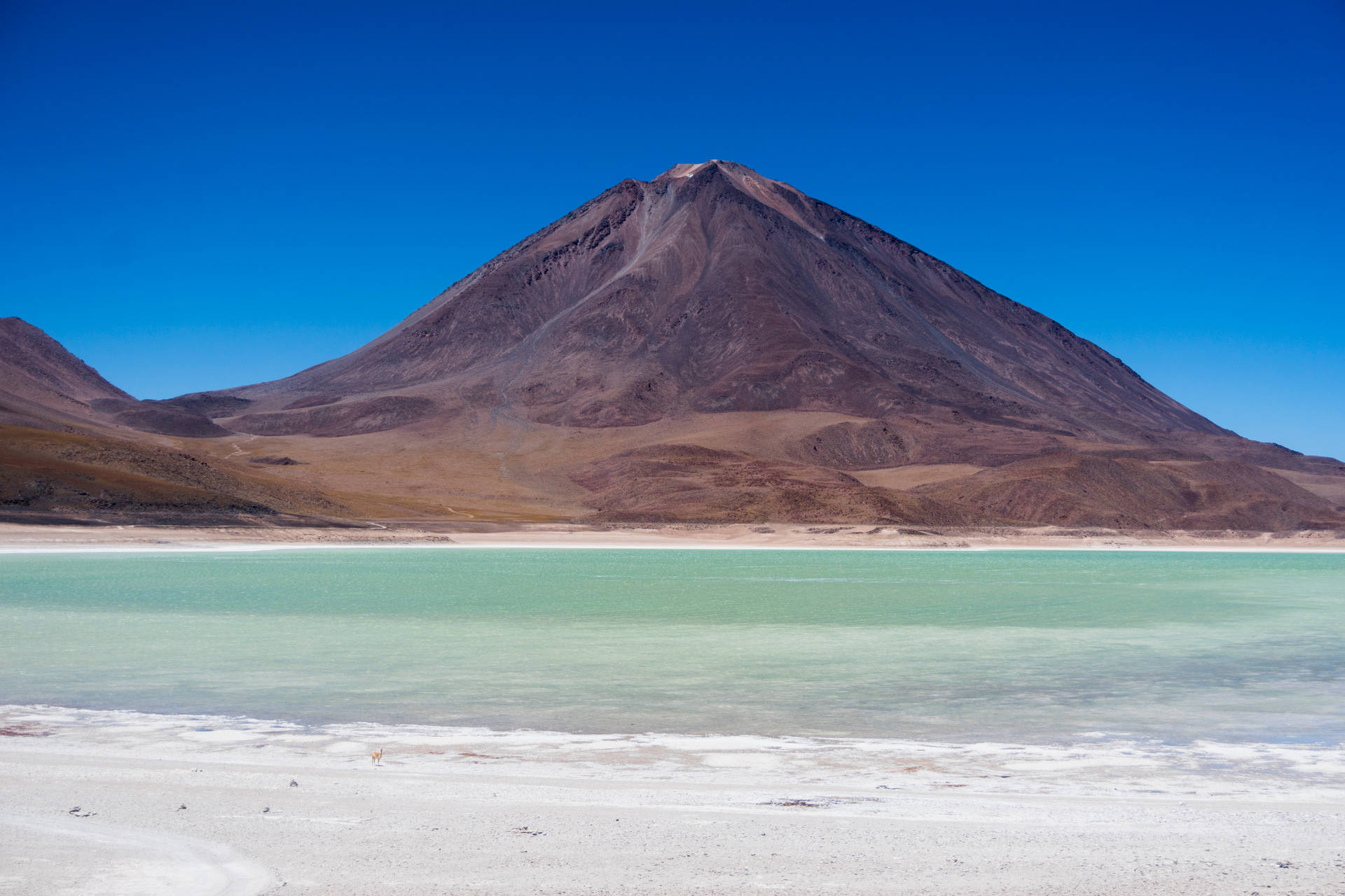 Bolivia Uyuni Green Lake Background