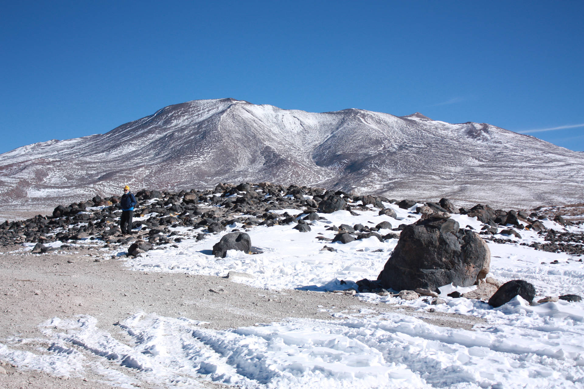 Bolivia Uyuni Snow Montain Background