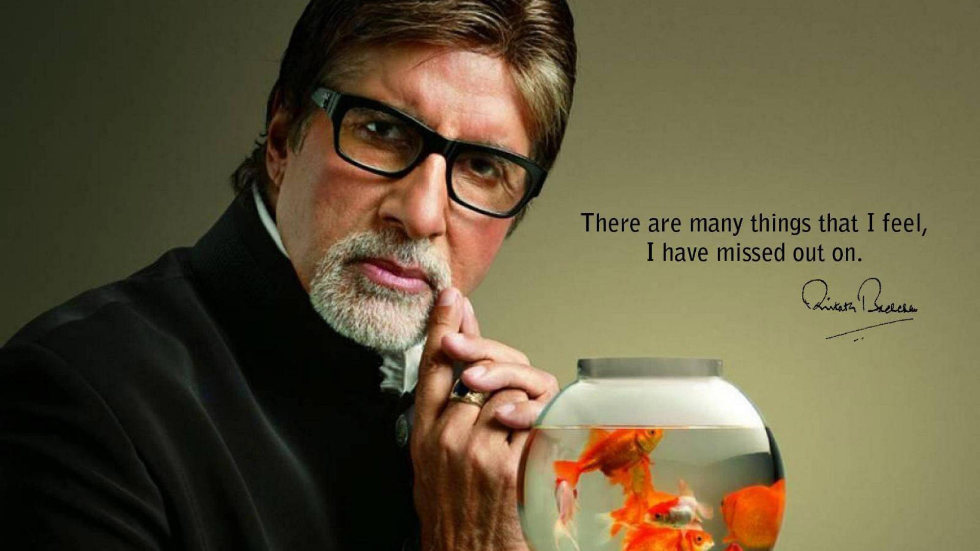 Bollywood Actor Amitabh Bachchan Quote Background