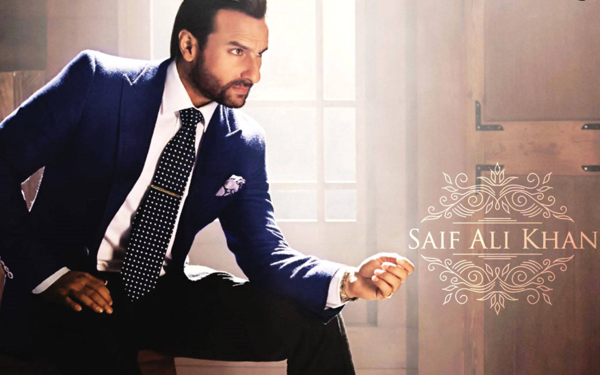 Bollywood Star Saif Ali Khan Poster Background