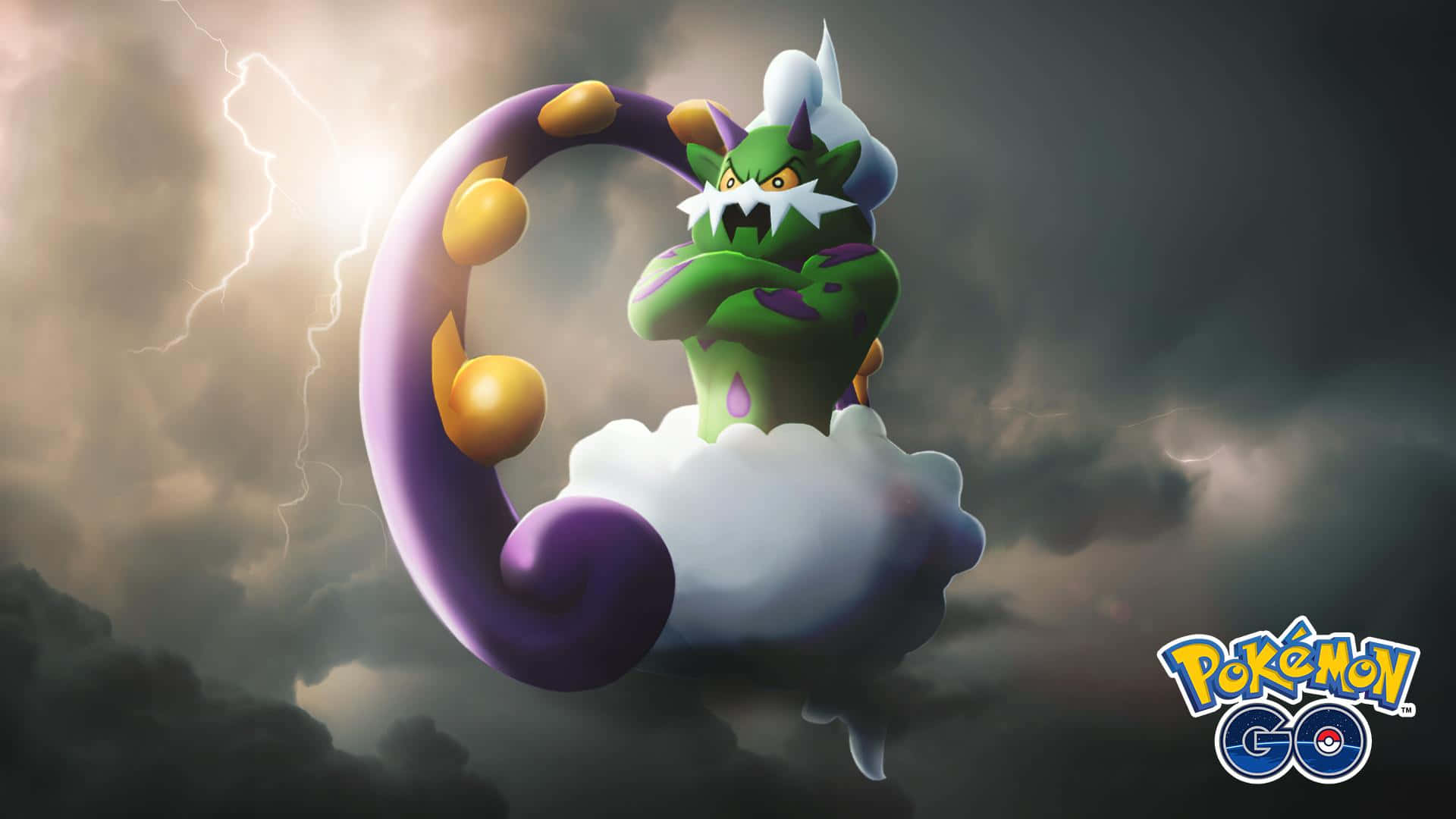Bolts Of Bright Lightning Above Tornadus Background
