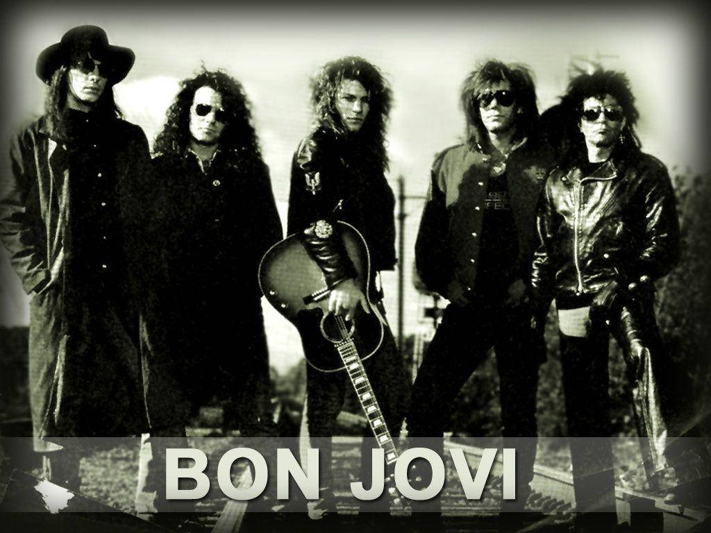 Bon Jovi Rare Tracks Black And White Cover Background