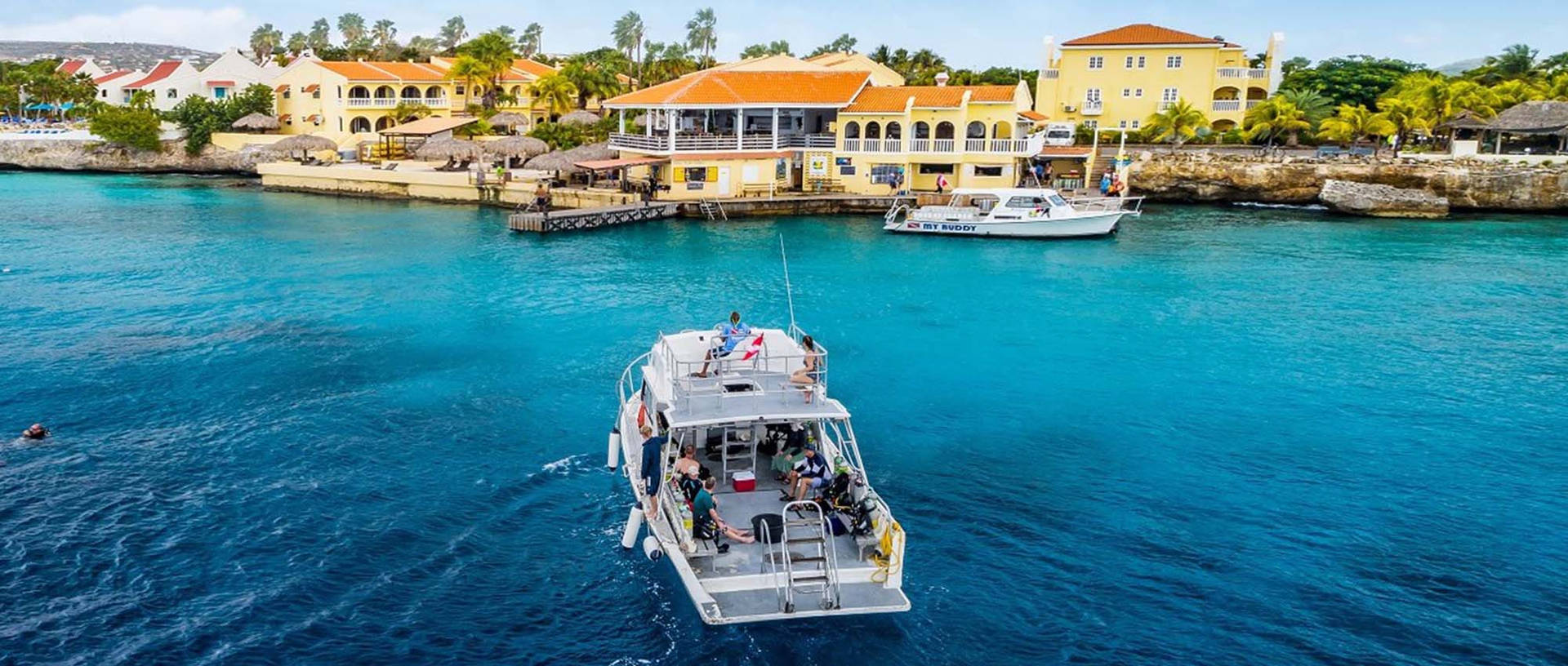 Bonaire Boat In Sea