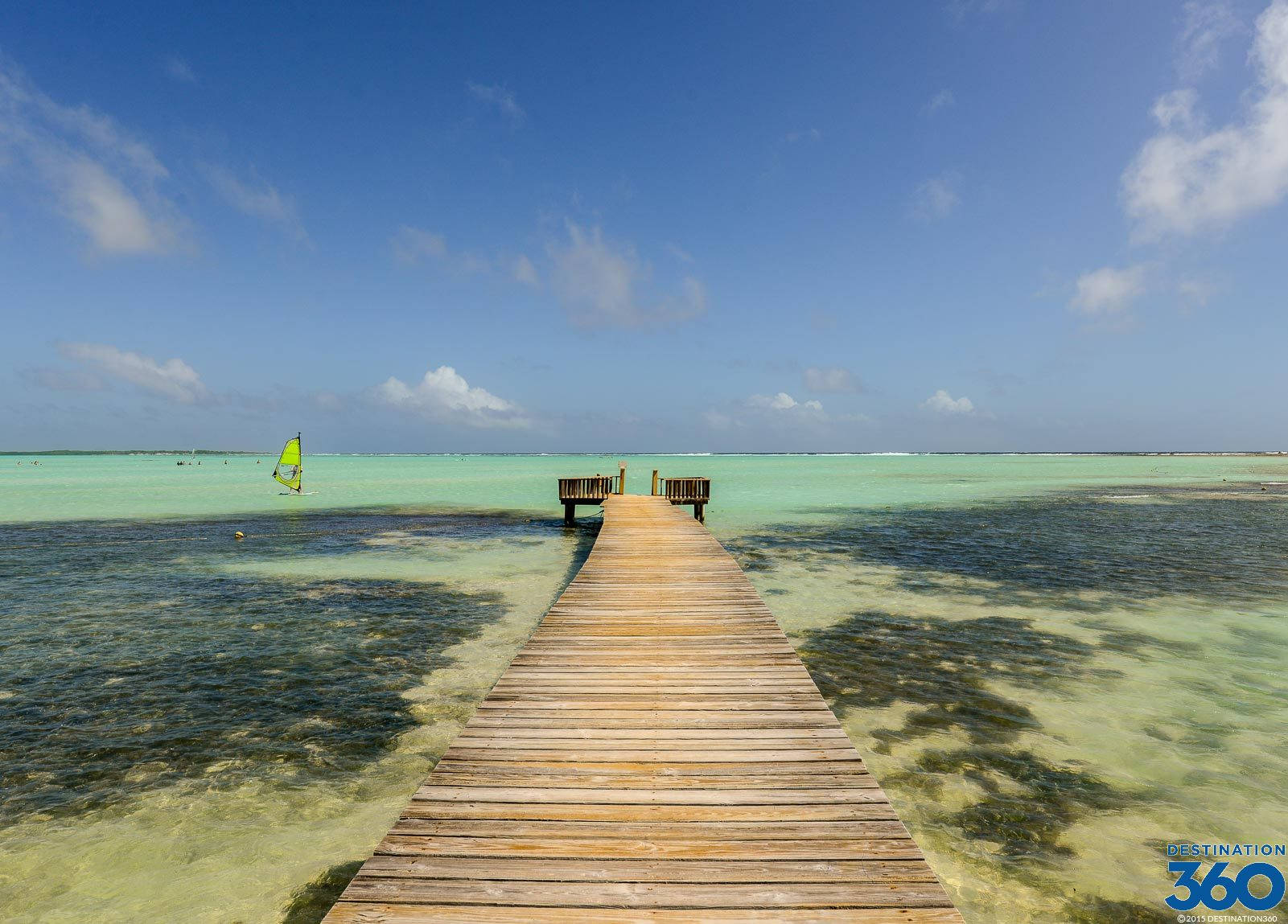 Bonaire Pathway In Sea Background