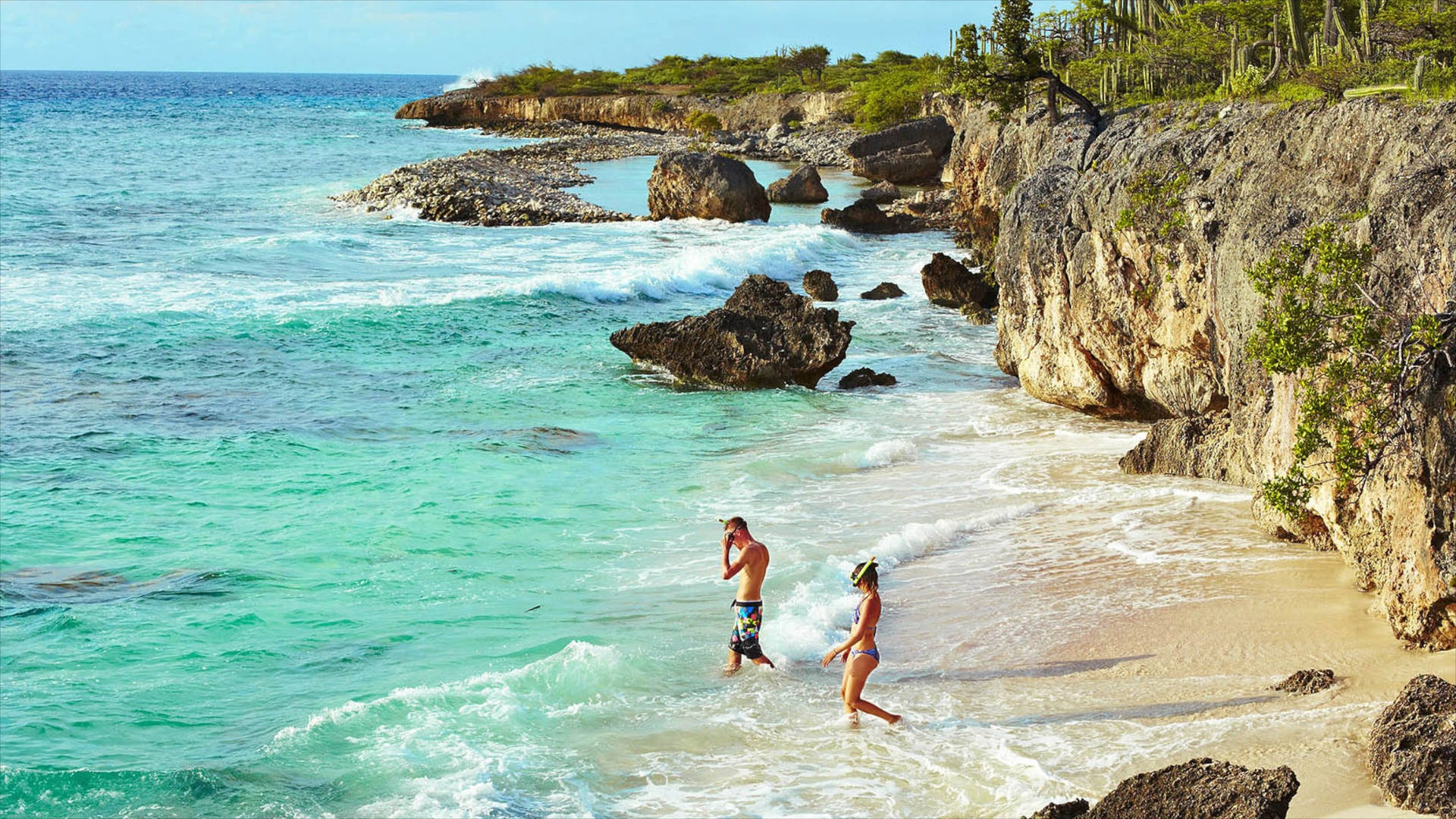 Bonaire Two People Background