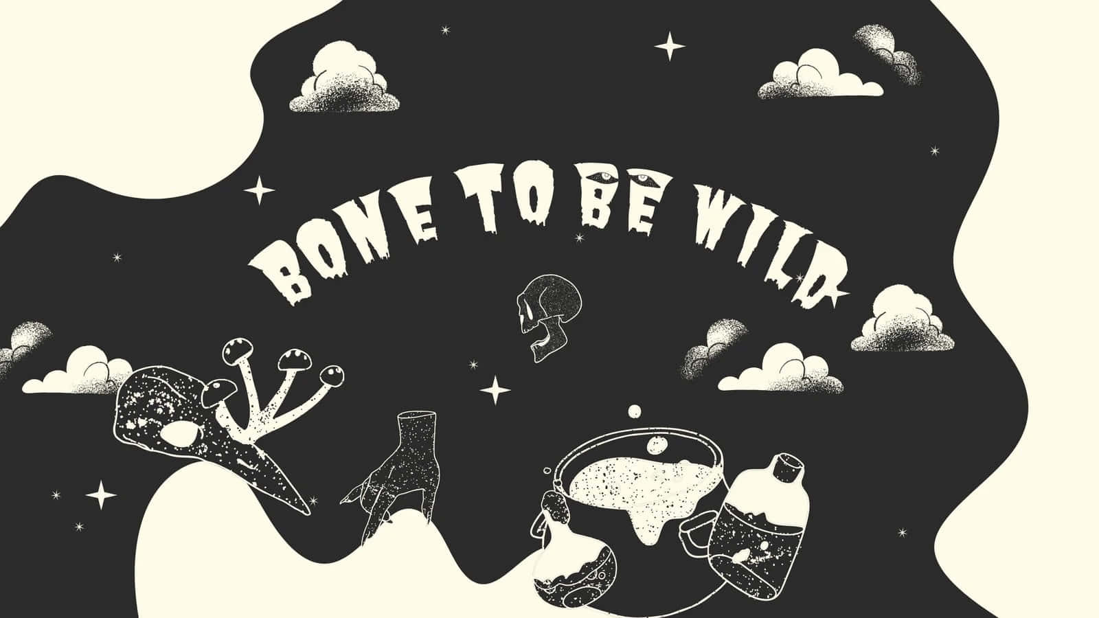 Bone To Be Wild Grunge Halloween Graphic Background