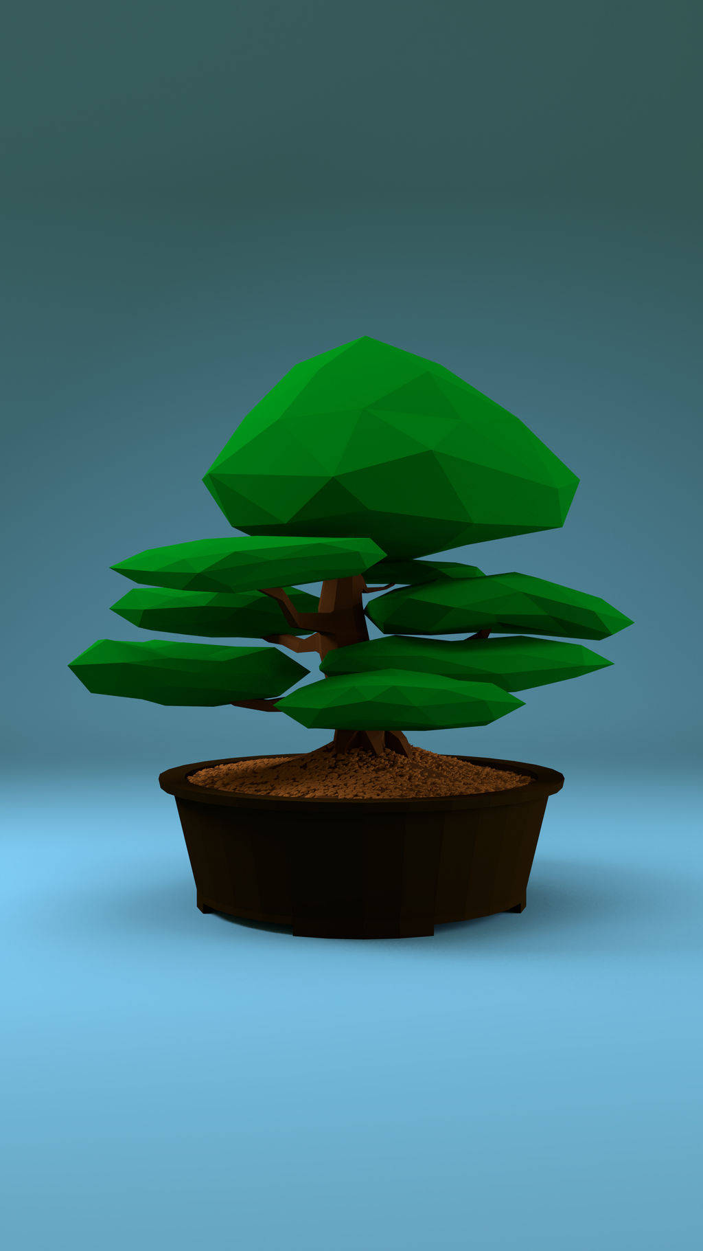 Bonsai Tree 3d Cartoon Art Background