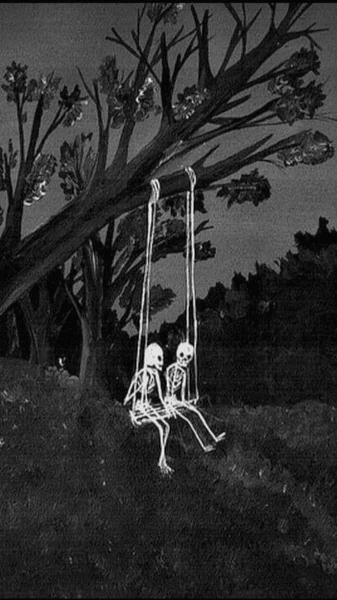 Boo! A Spooky Iphone Home Screen Just In Time For Halloween Background