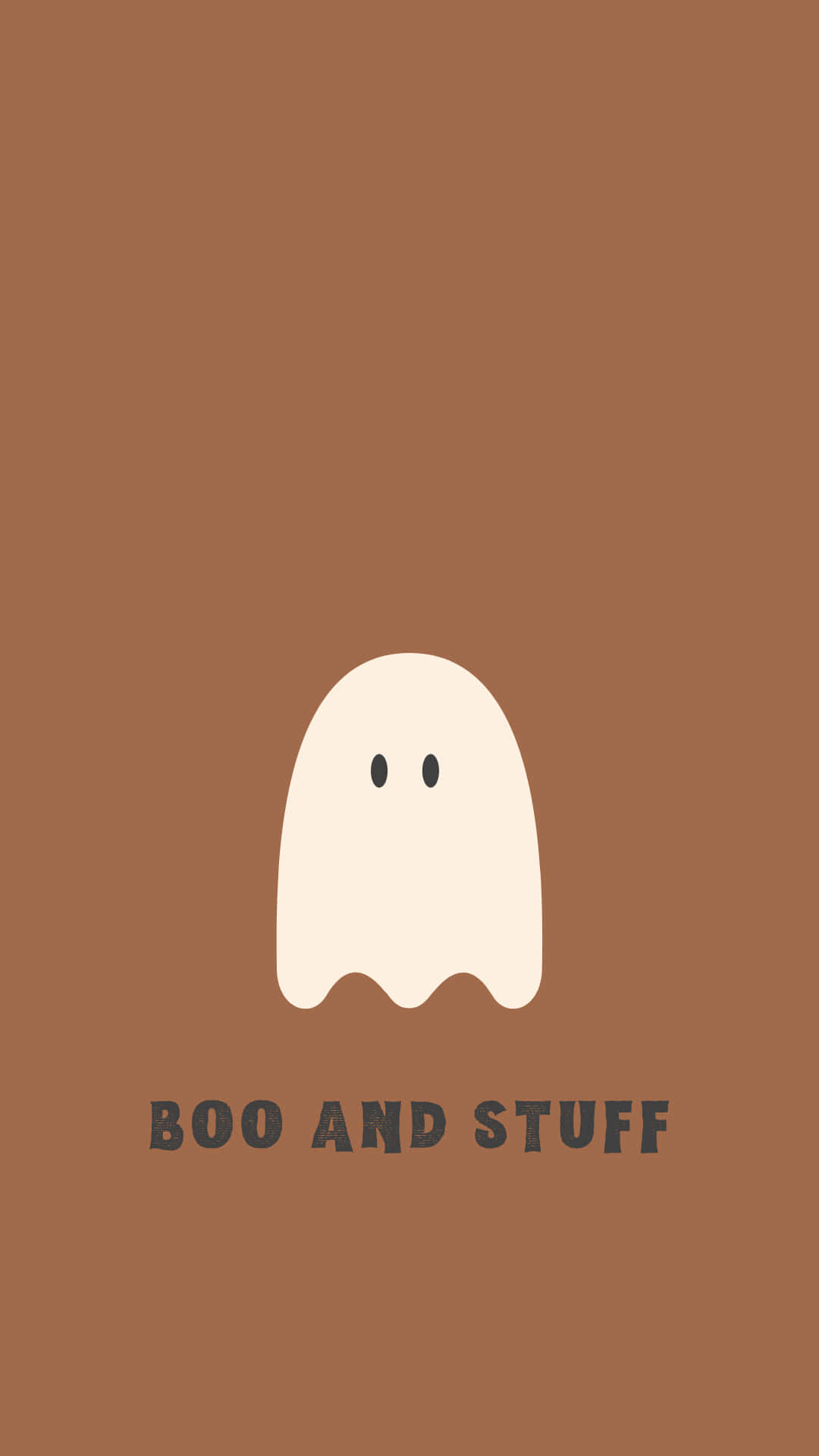 Boo And Stuff On Brown Background