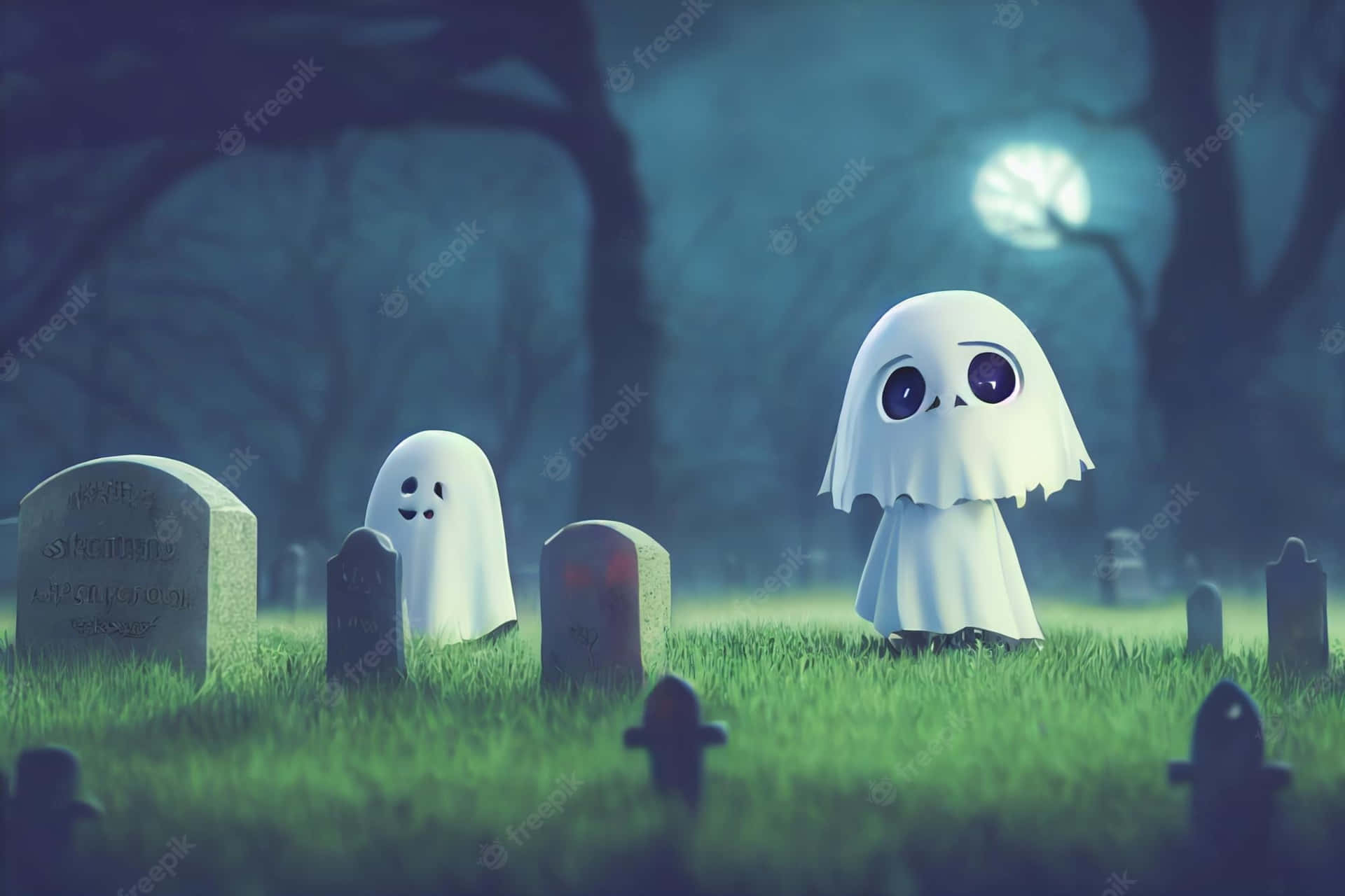 Boo! Even Ghosts Need Love Background