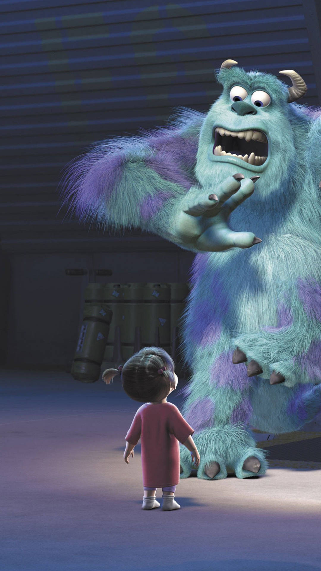 Boo With Scared Sulley Background