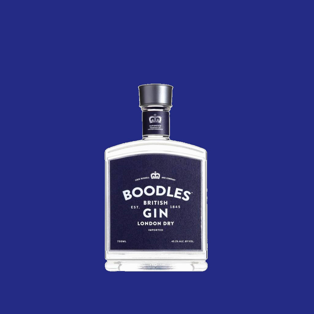 Boodles British Gin In Blue Background Background