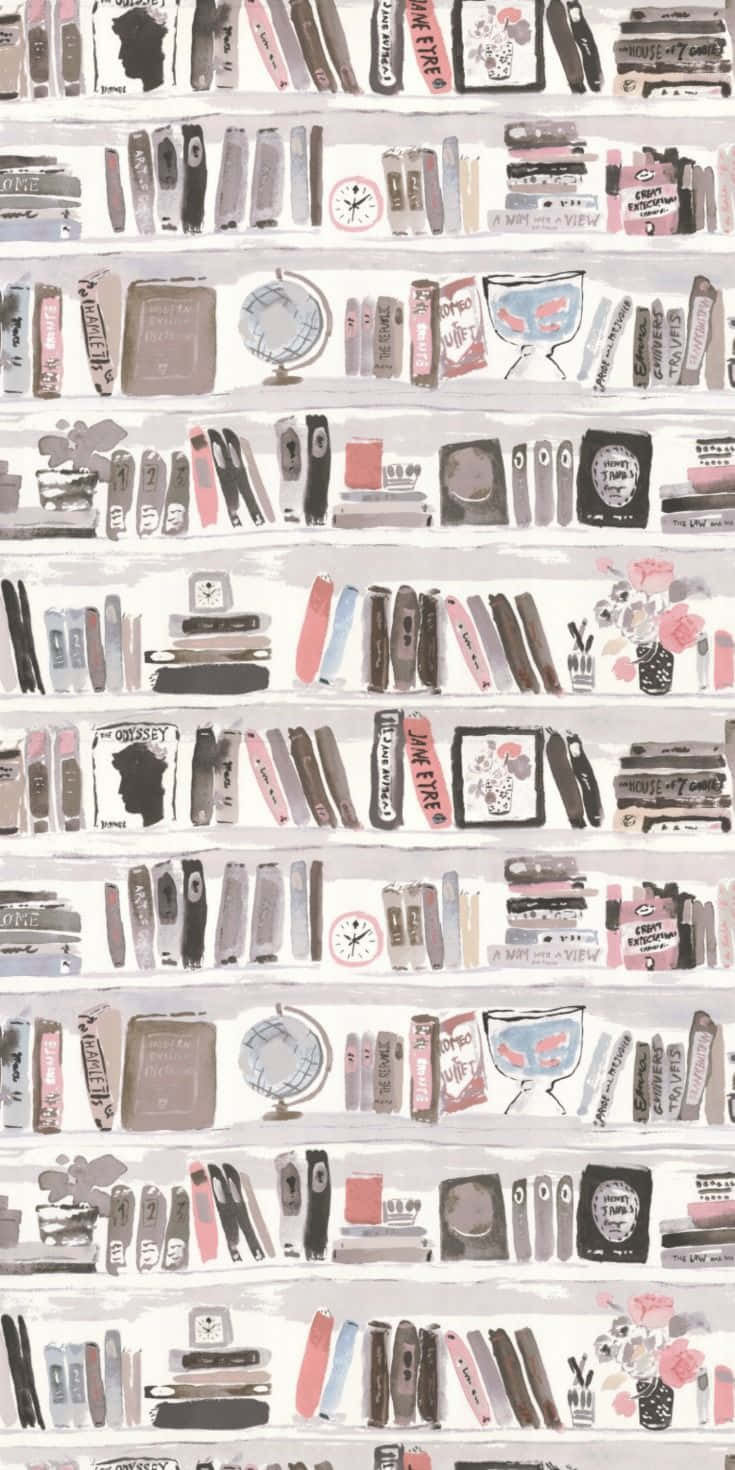 Books Iphone Rack Aesthetic Picture Frames Background