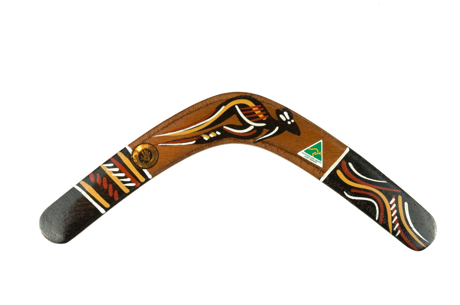 Boomerang With Paintings Background