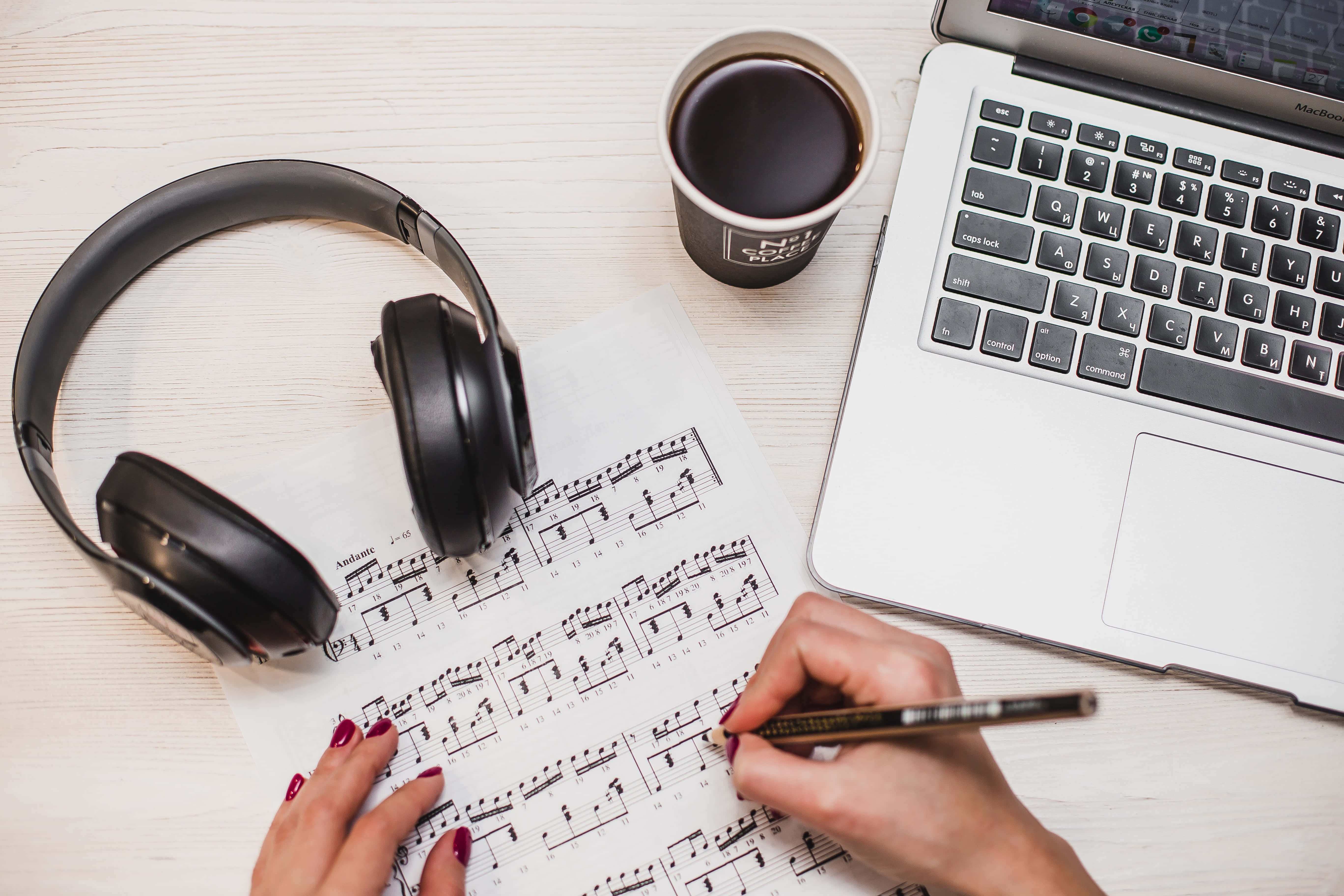 Boost Your Laptop Performance And Enjoy High Quality Sound With Headphones Background