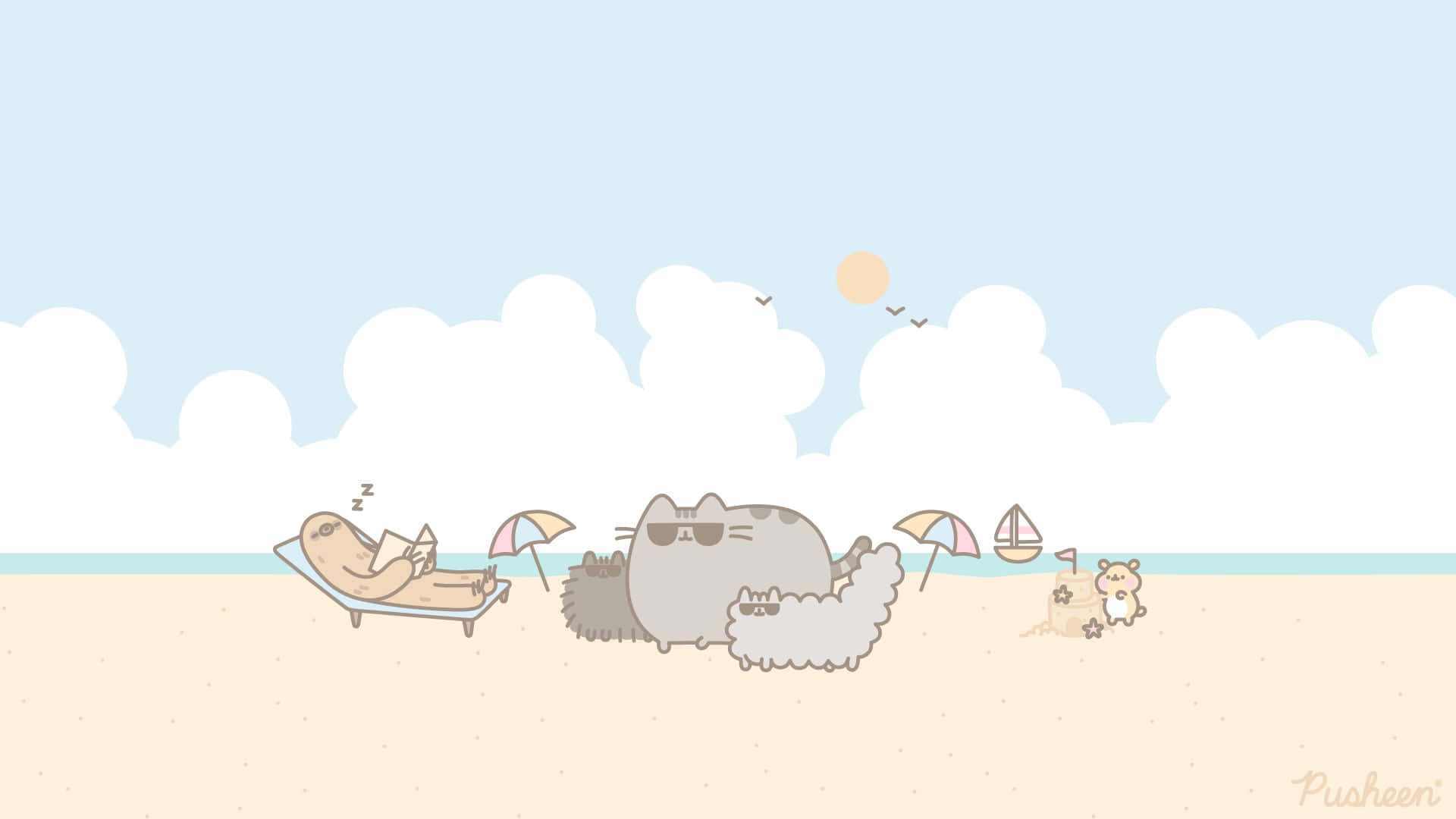 Boost Your Productivity With Pusheen Pc Background
