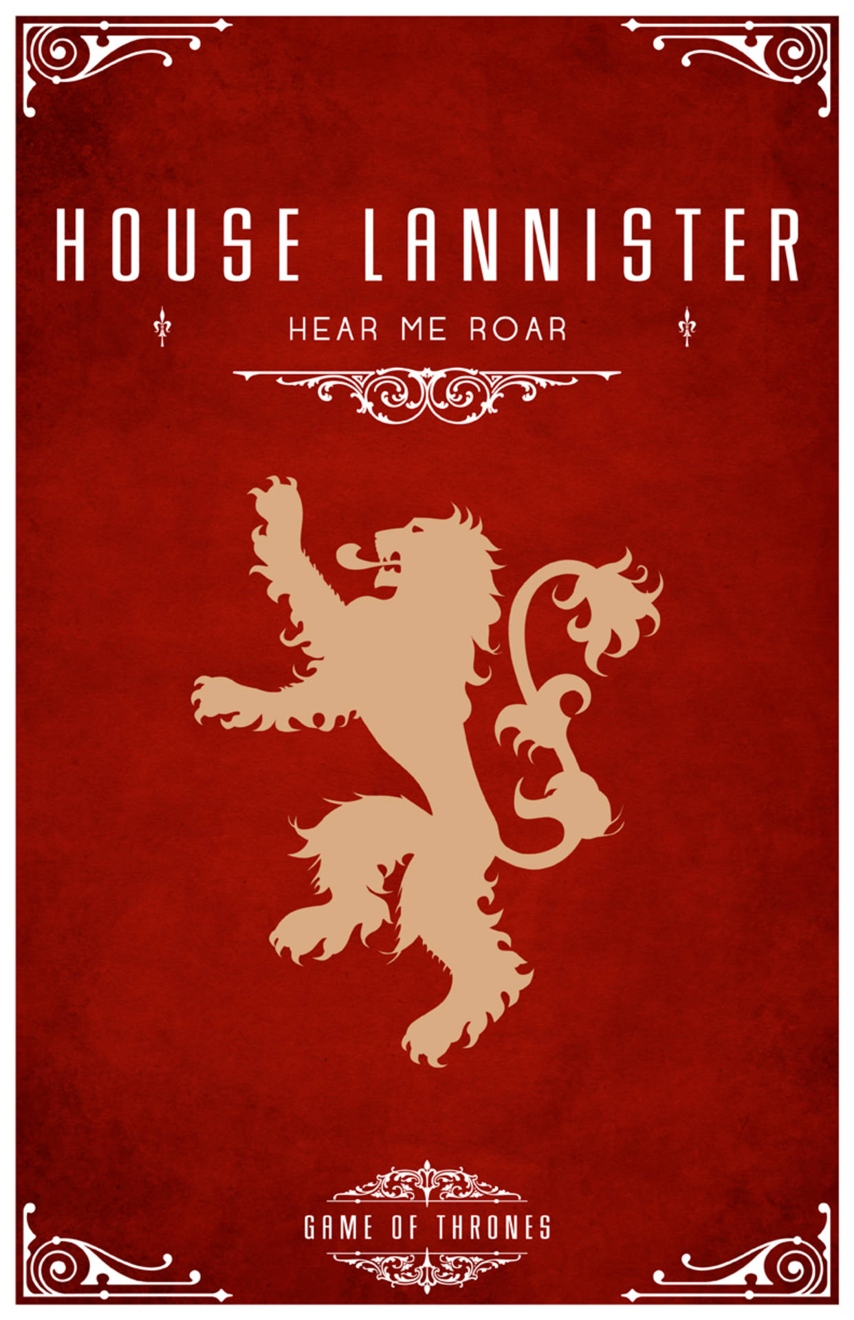 Bordered House Lannister Background