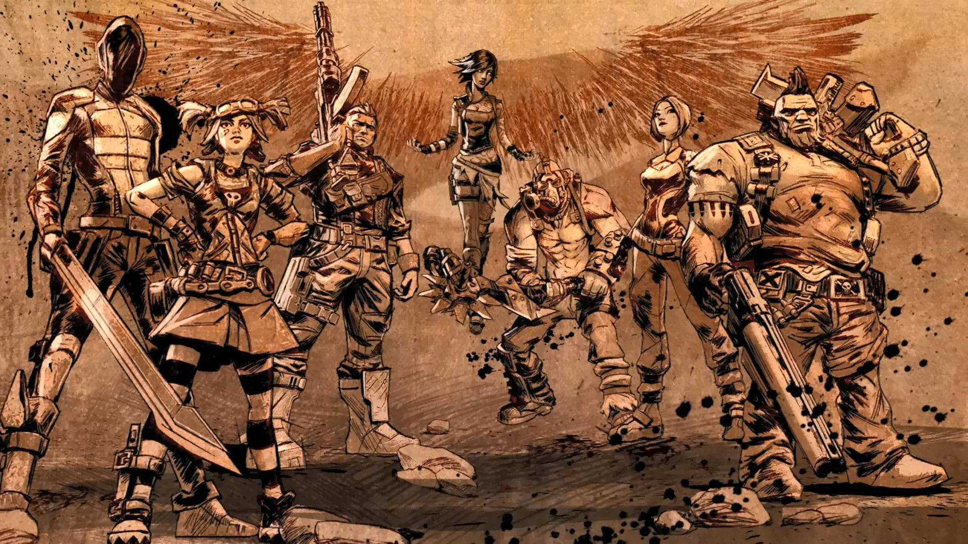 Borderlands 3 Aesthetic Characters Art Background