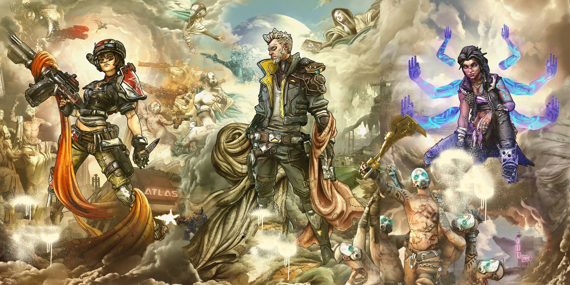 Borderlands 3 Characters Fan Art Background