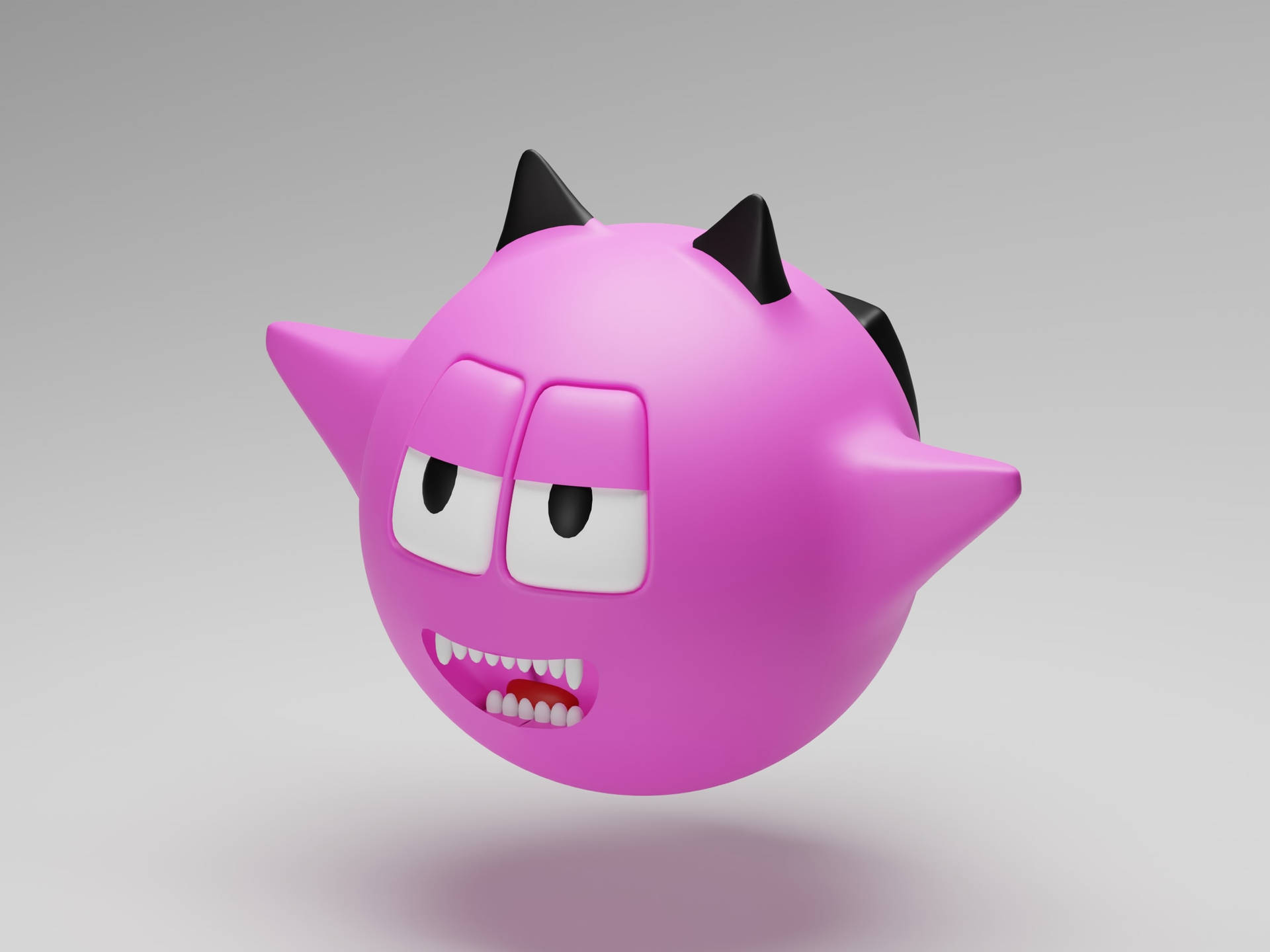 Bored Pink 3d Emoji Animated Desktop Background