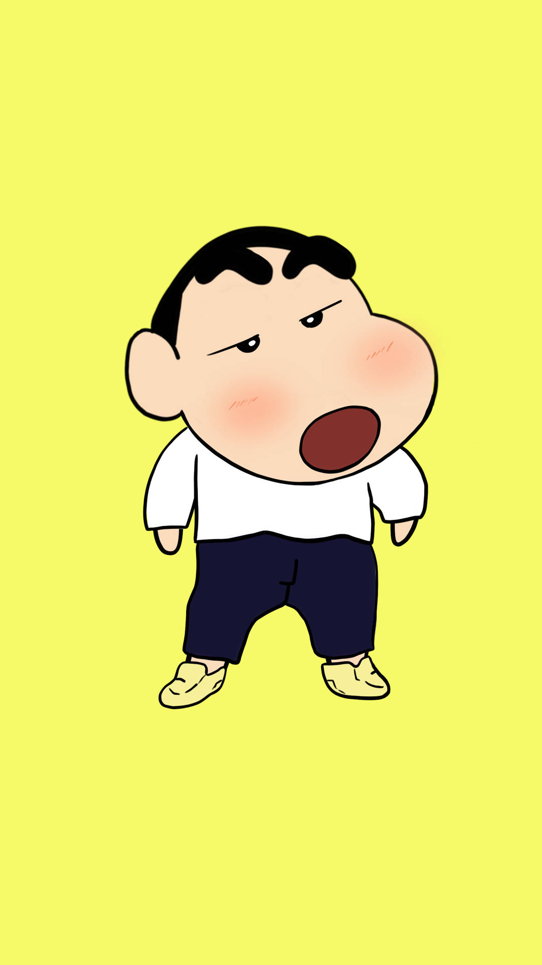 Bored Shin Chan Cartoon Background