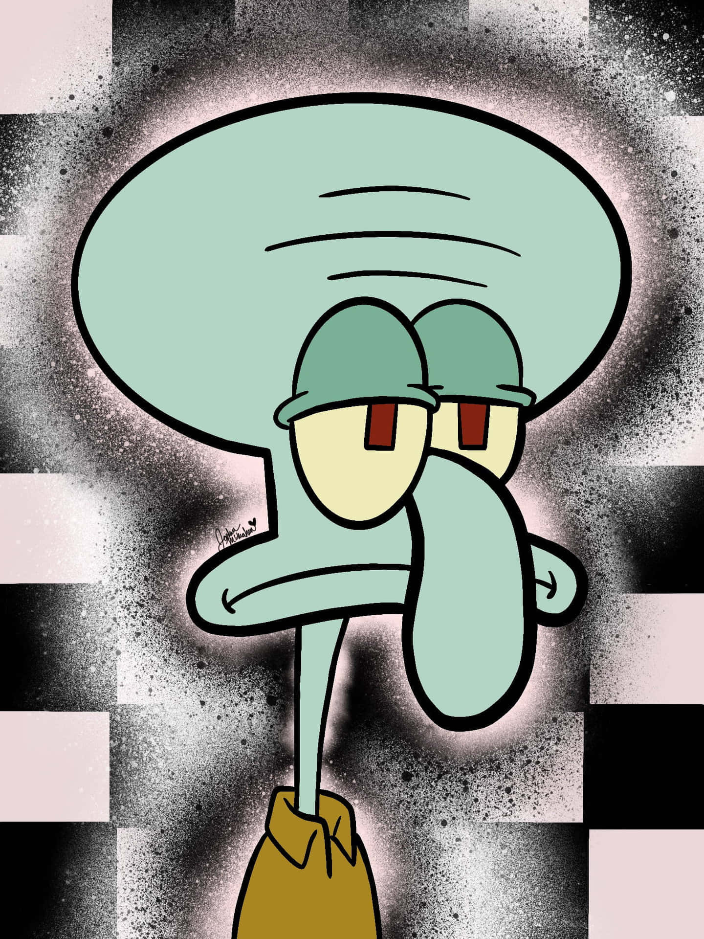 Bored Squidward Background