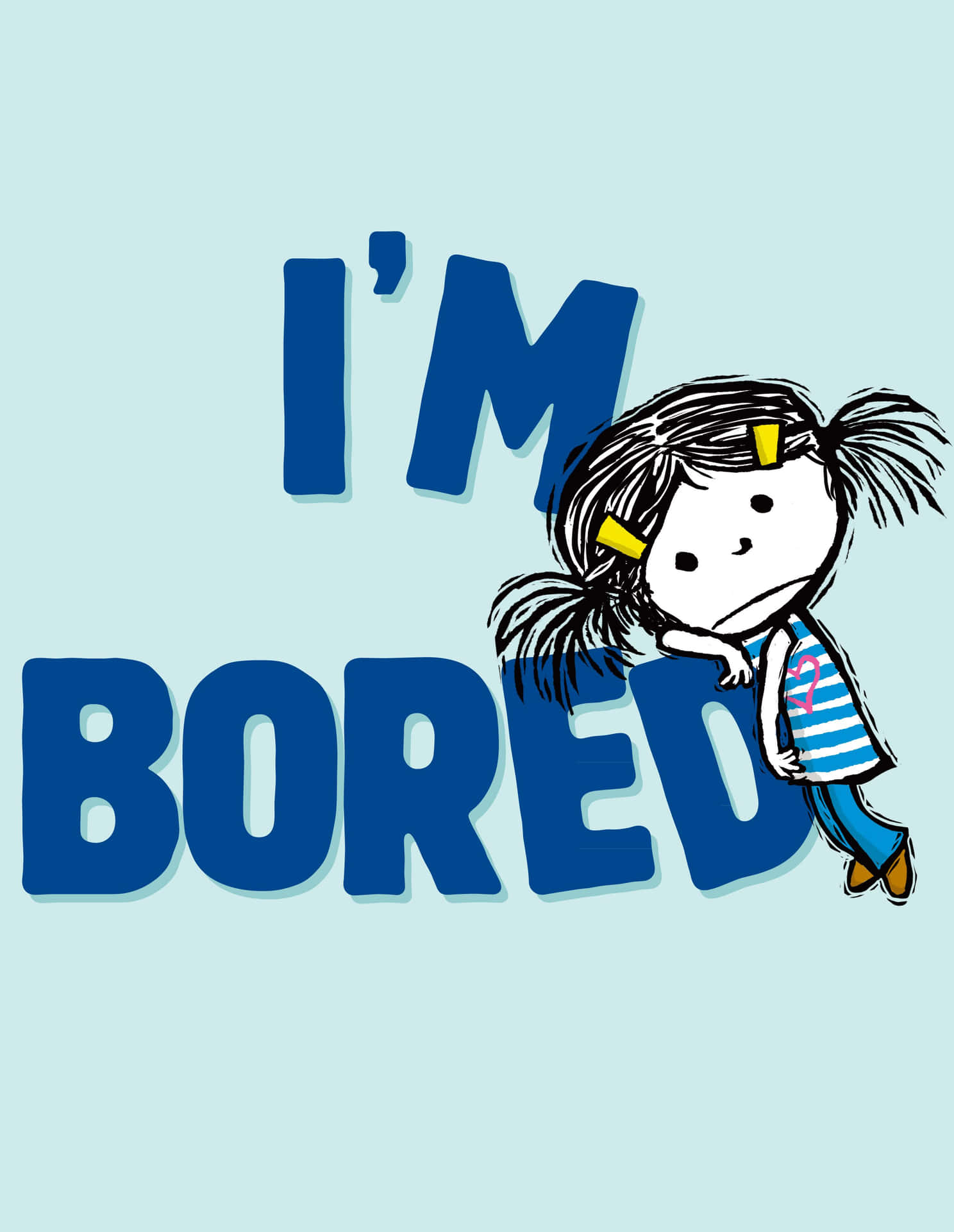 Boring Word Cartoon Girl