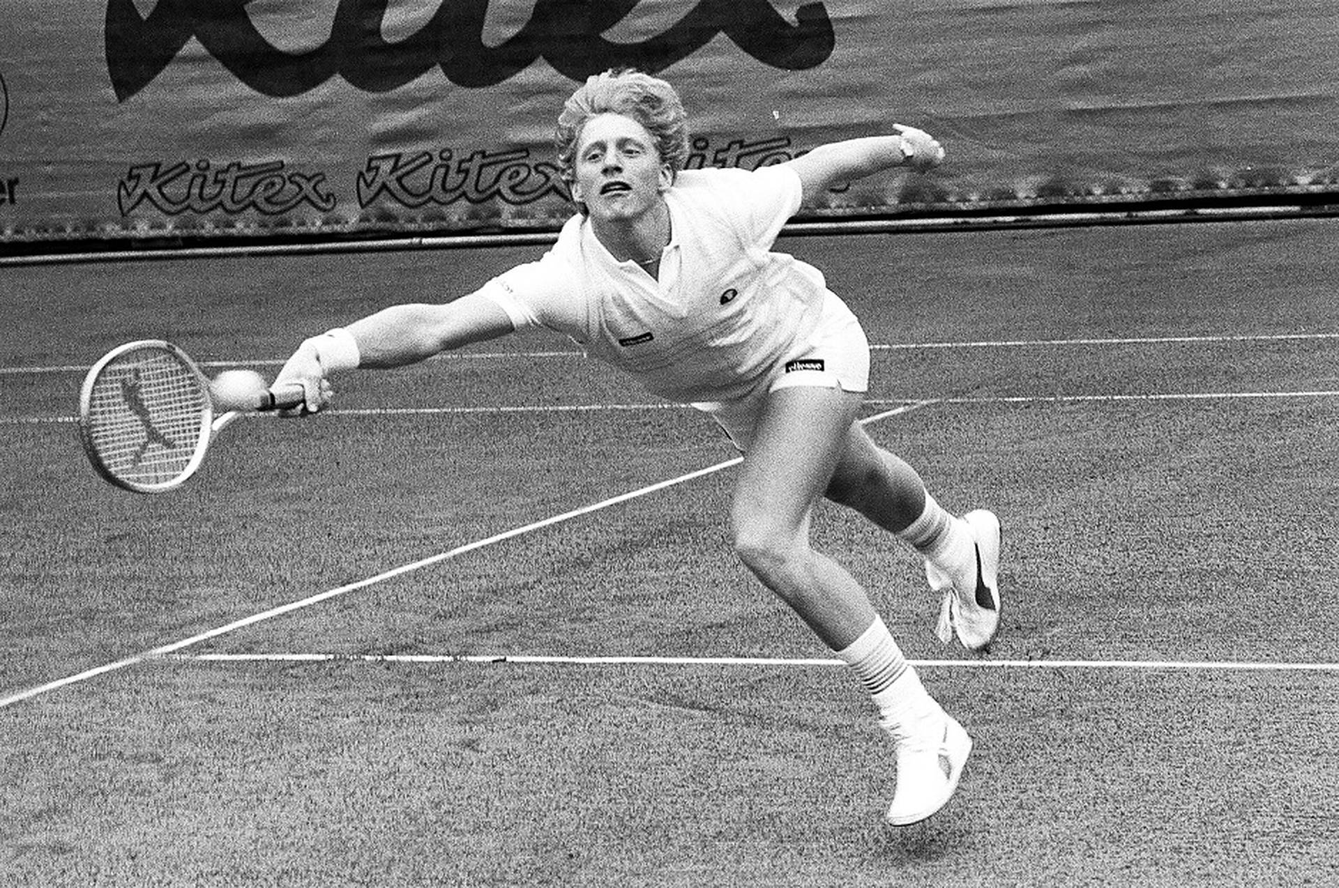 Boris Becker In Monochrome Background