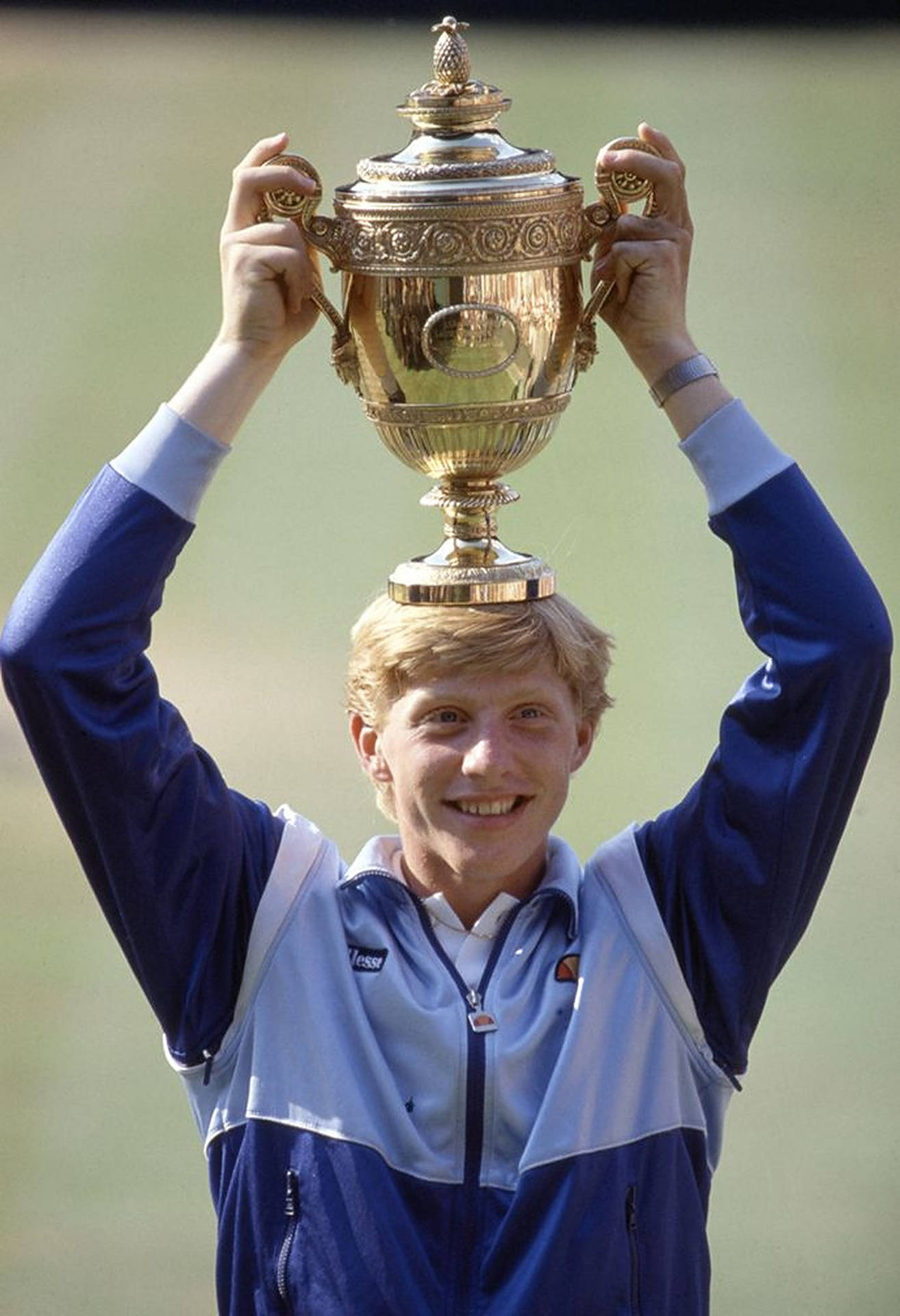 Boris Becker Wimbledon Trophy Background