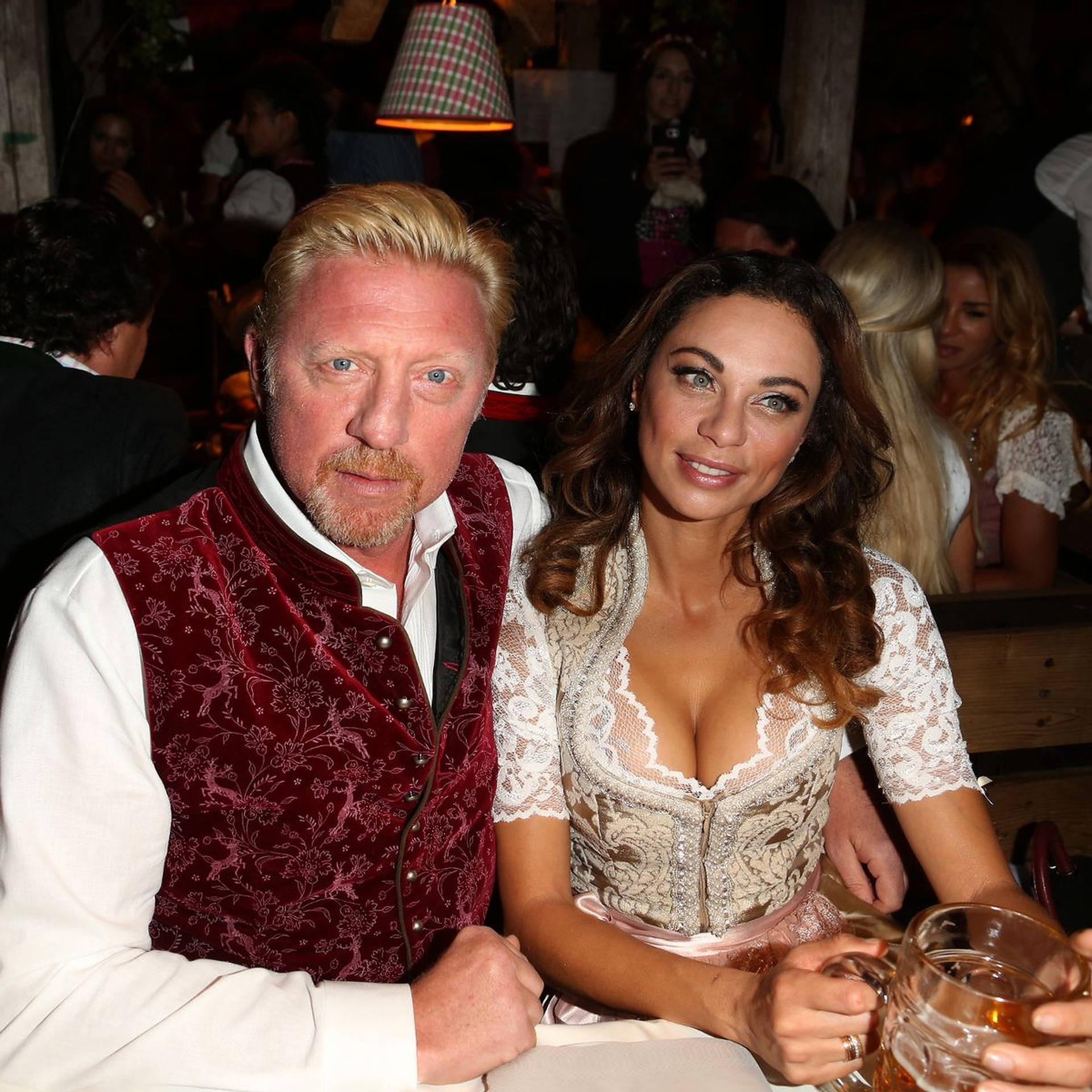 Boris Becker With His Wife Background