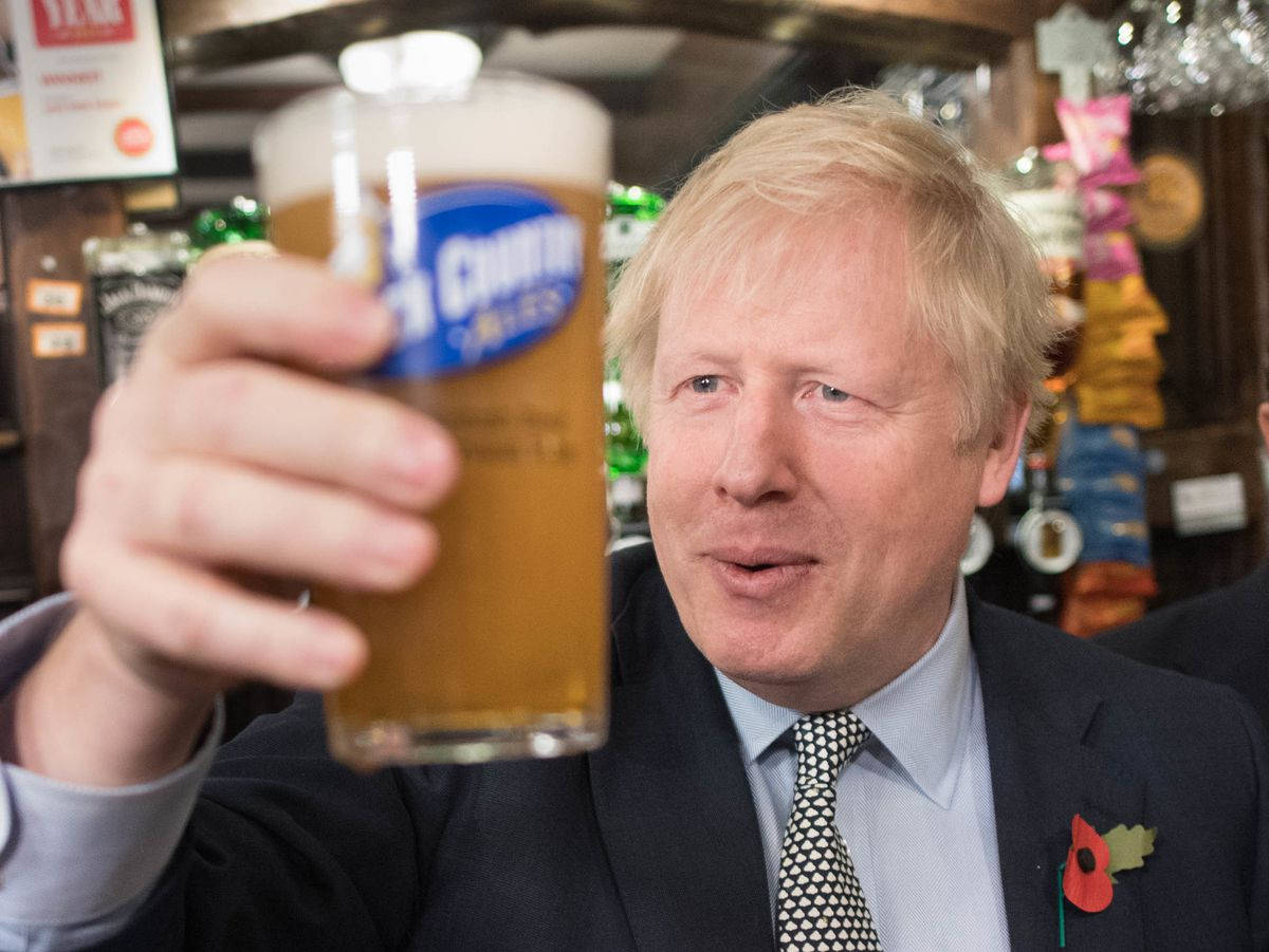 Boris Johnson Glass Of Beer Background