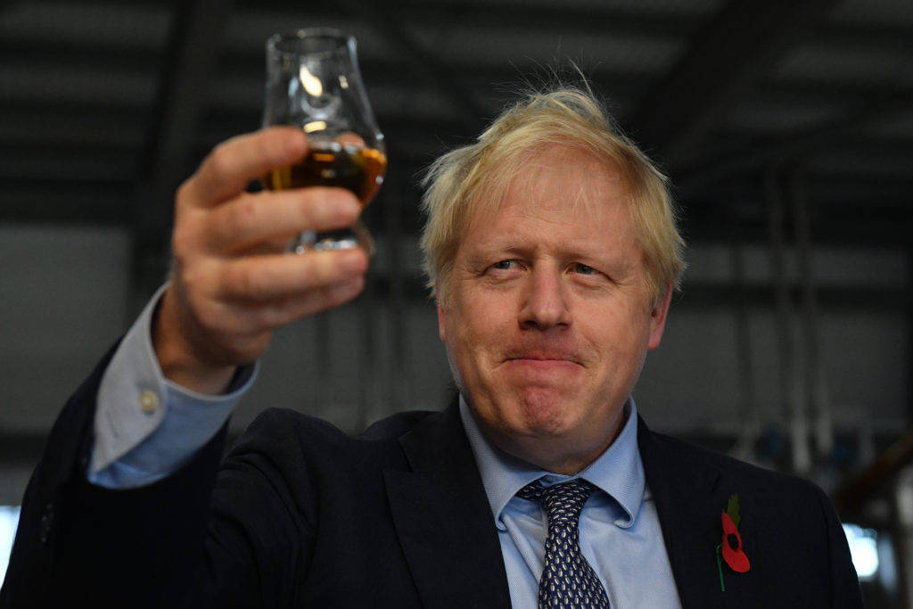 Boris Johnson Holding A Wine Glass